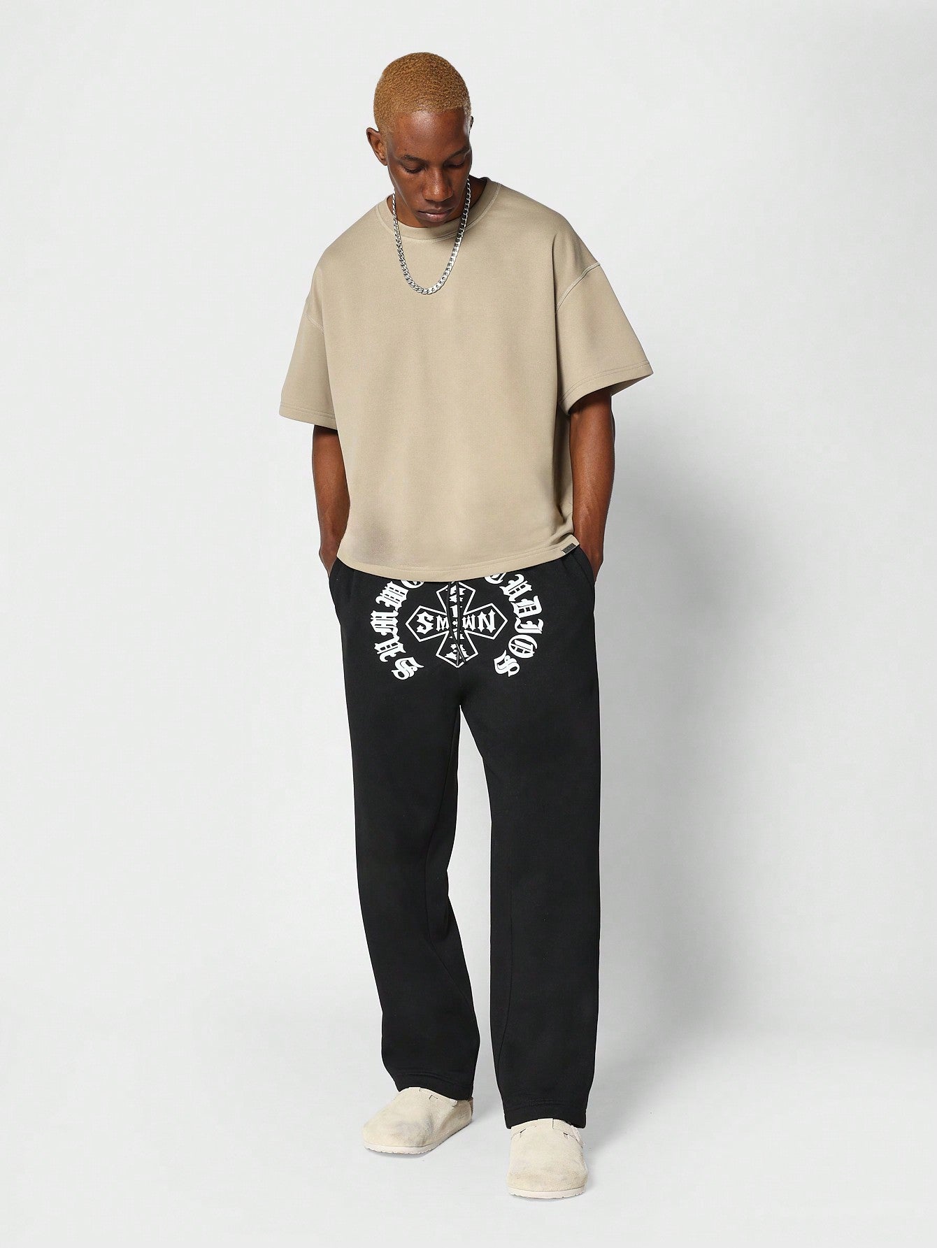 Drop Crotch Jogger Pant With Front Graphic