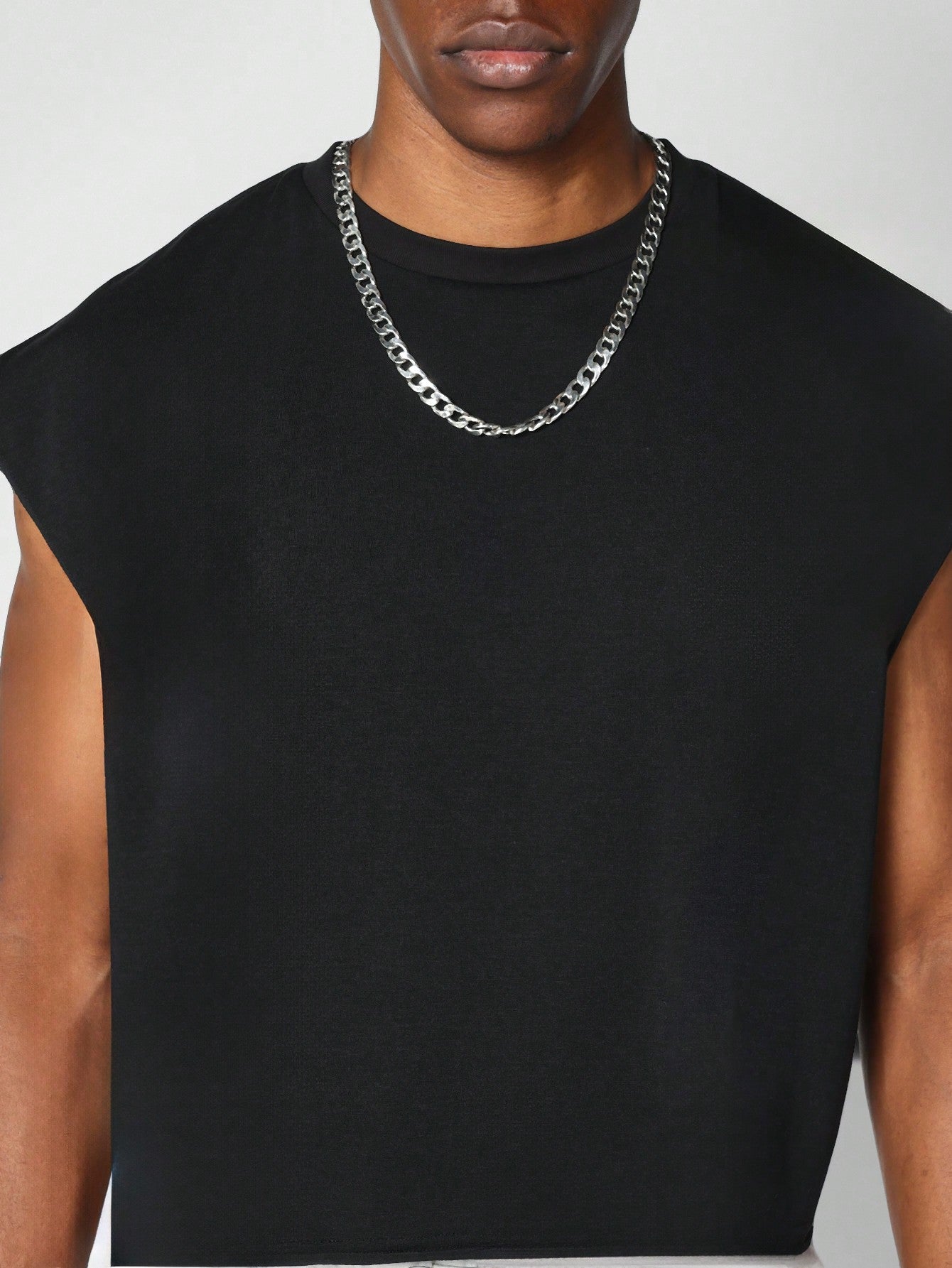 Boxy Raw Edge Crop Essential Tank