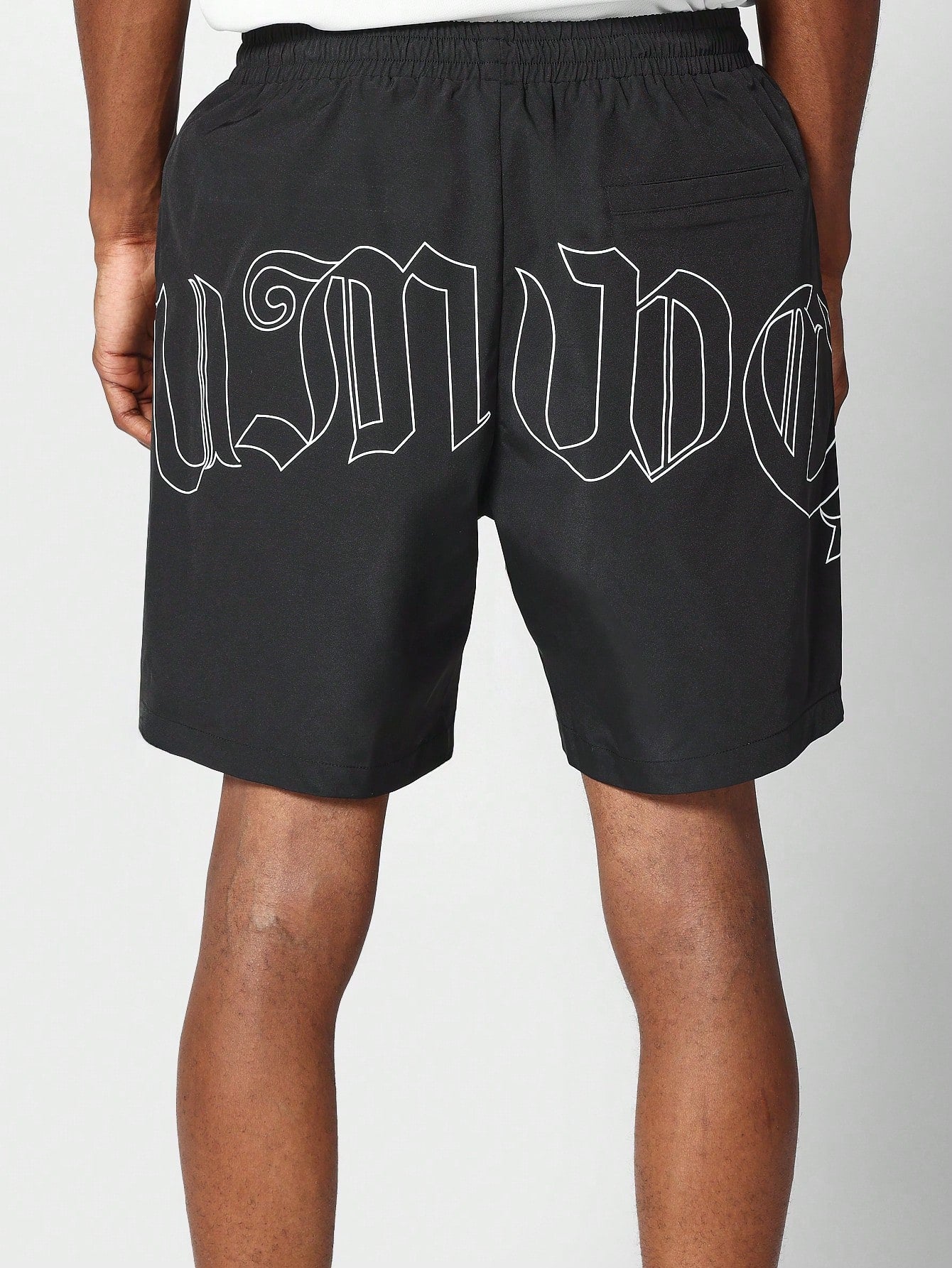 Nylon Short With Back Graphic