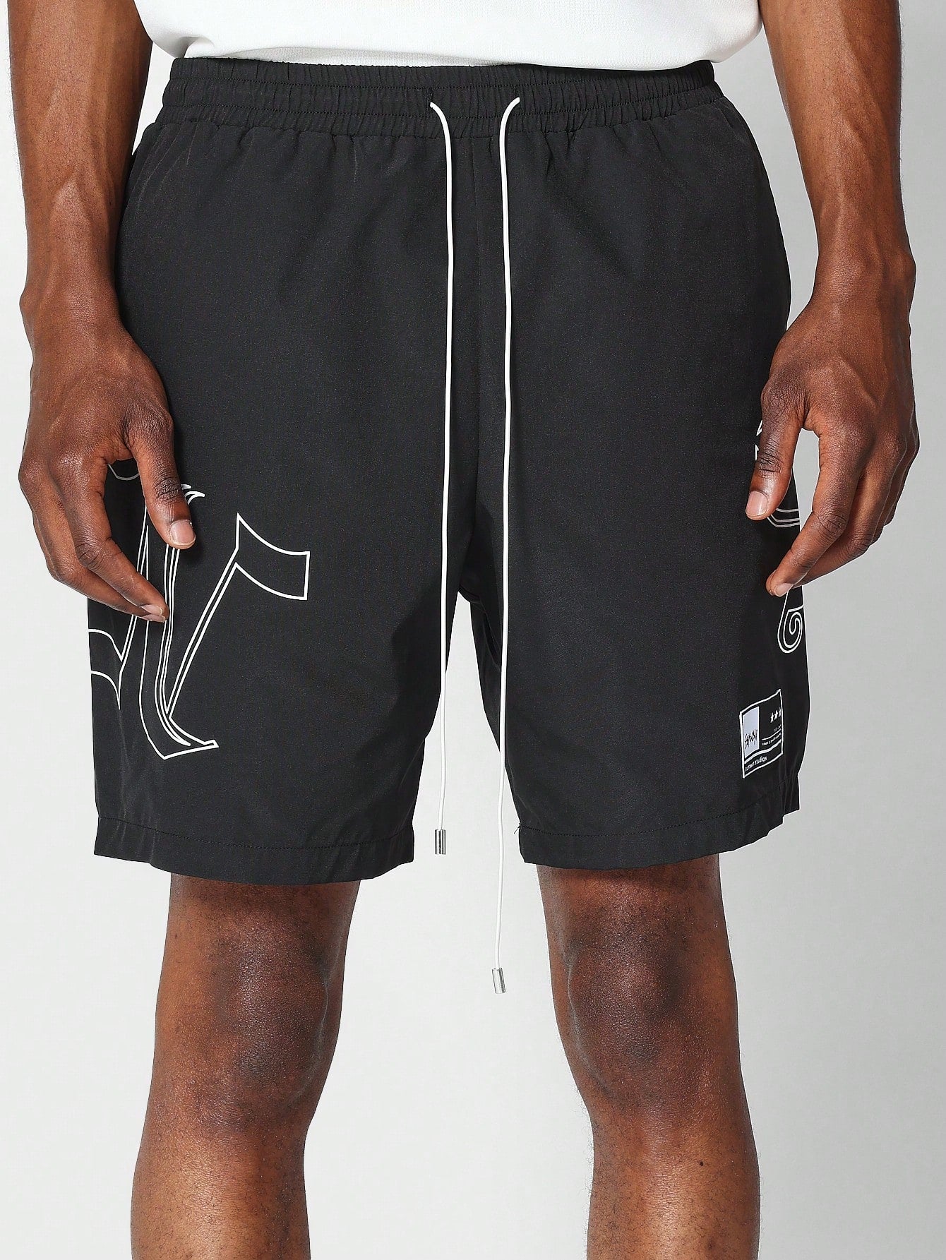 Nylon Short With Back Graphic