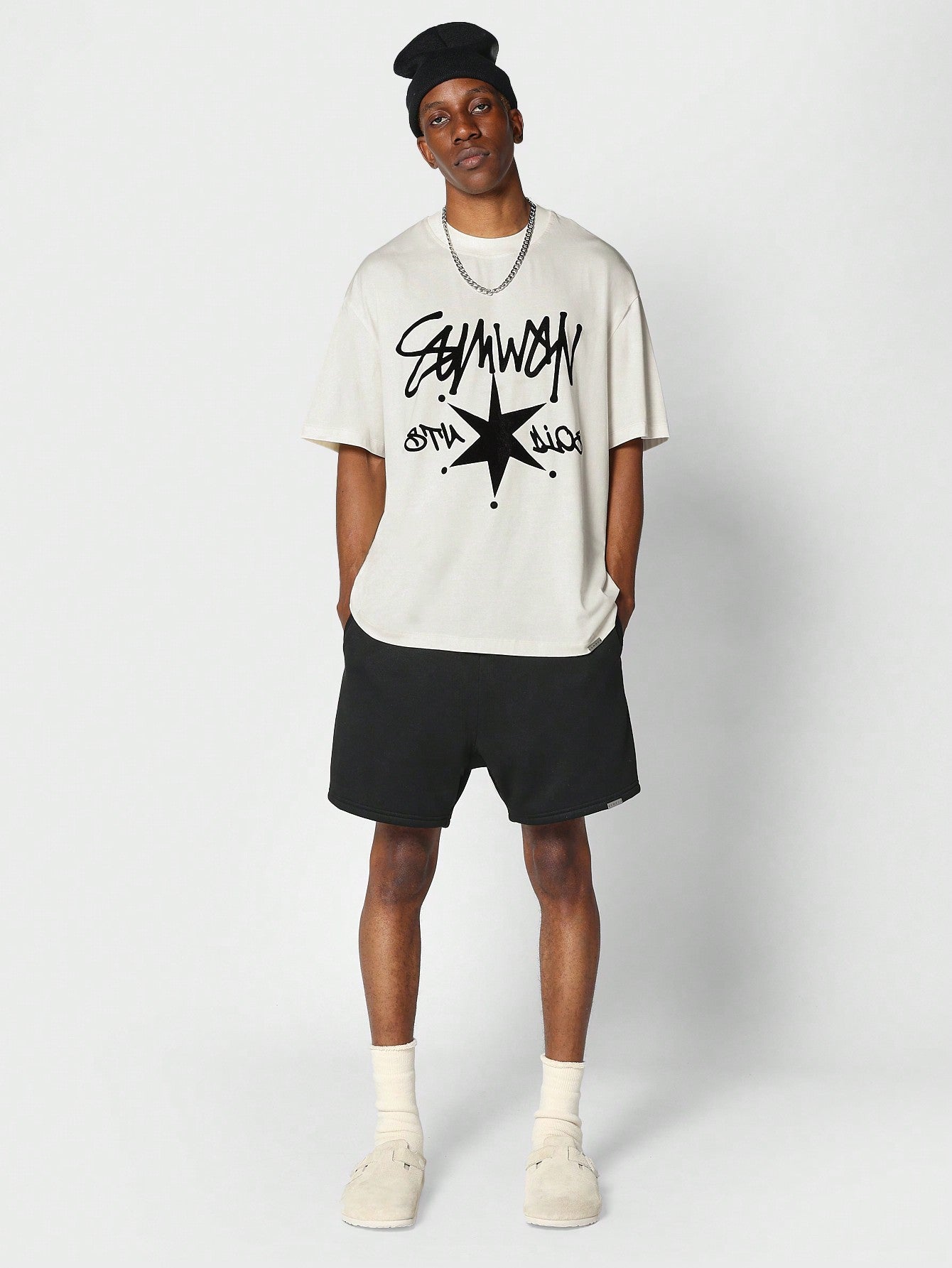 Tee With Front Star Graphic Print