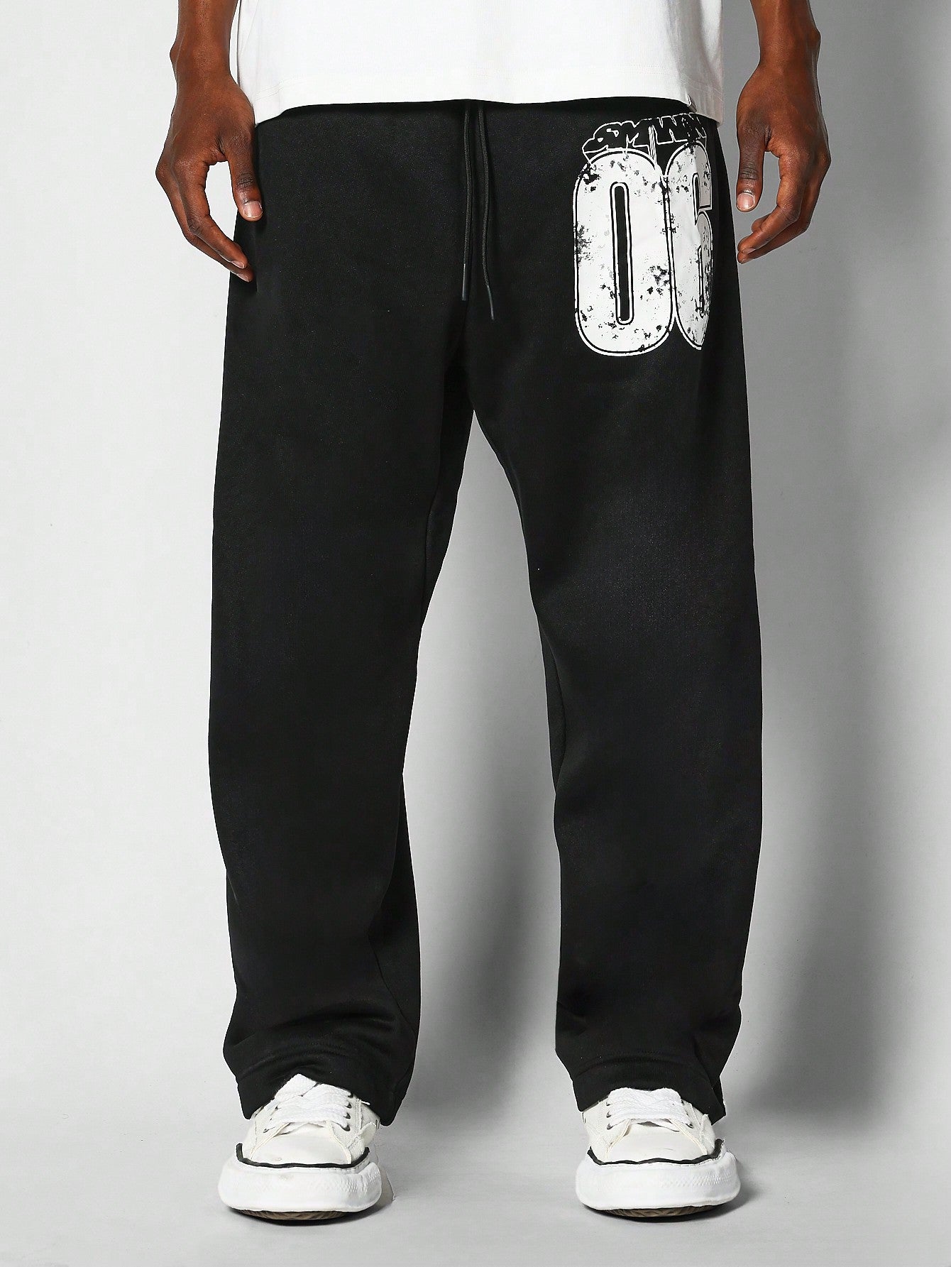 Drop Crotch Jogger Pant With Front Graphic