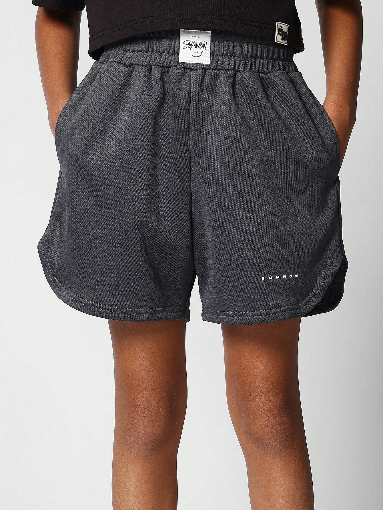 Kids Boxer Fit Curved Hem Essential Short