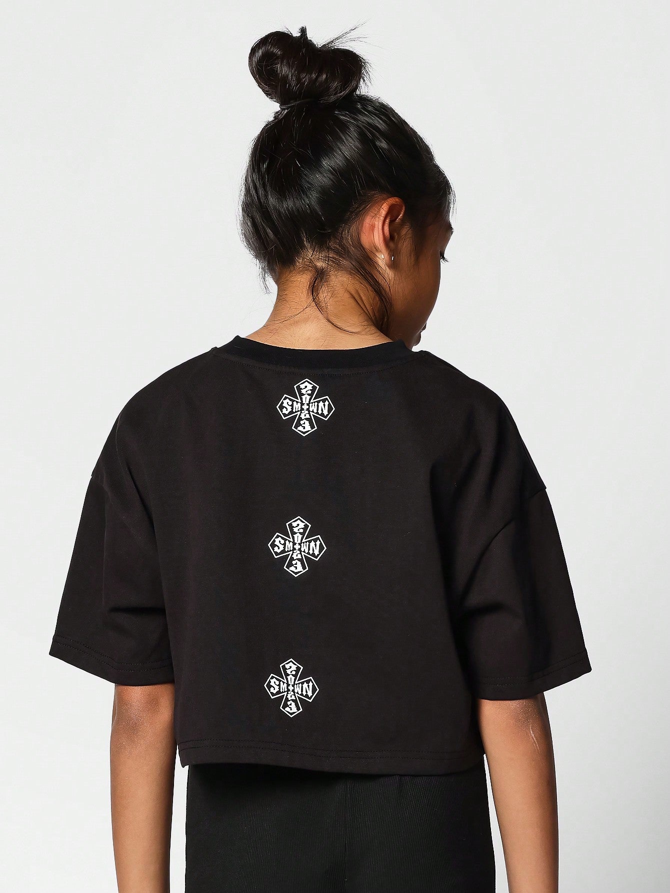 Kids Crop Fit Tee With Print Back To School