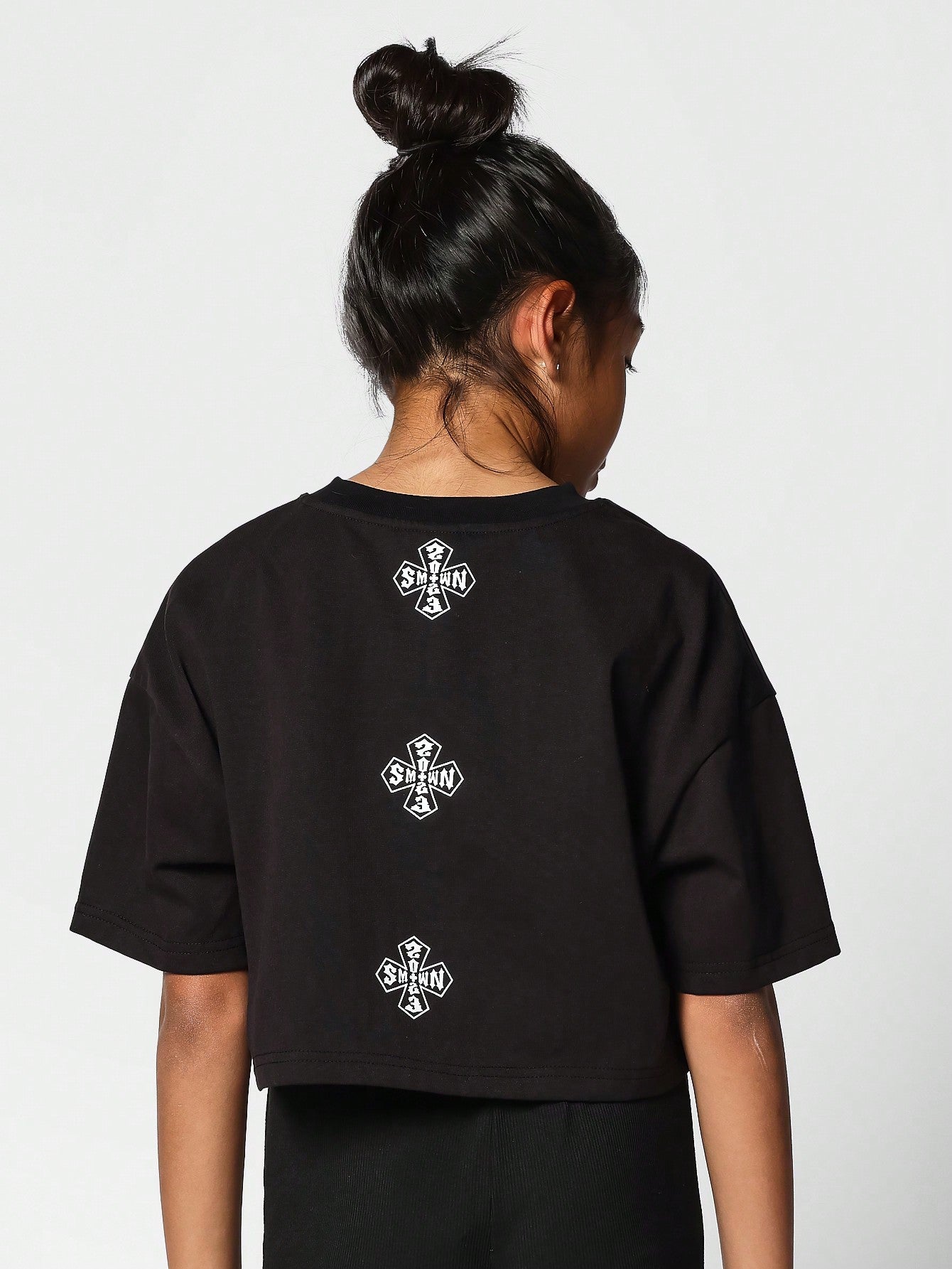 Kids Crop Fit Tee With Print