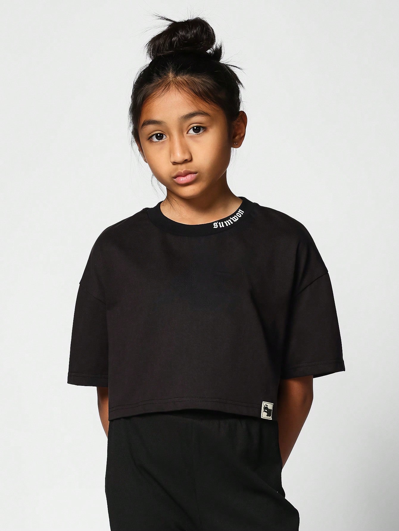 Kids Crop Fit Tee With Print Back To School