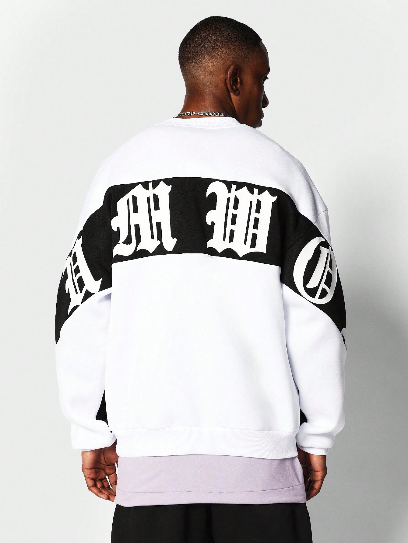 Crew Neck Sweatshirt With Back Graphic Print