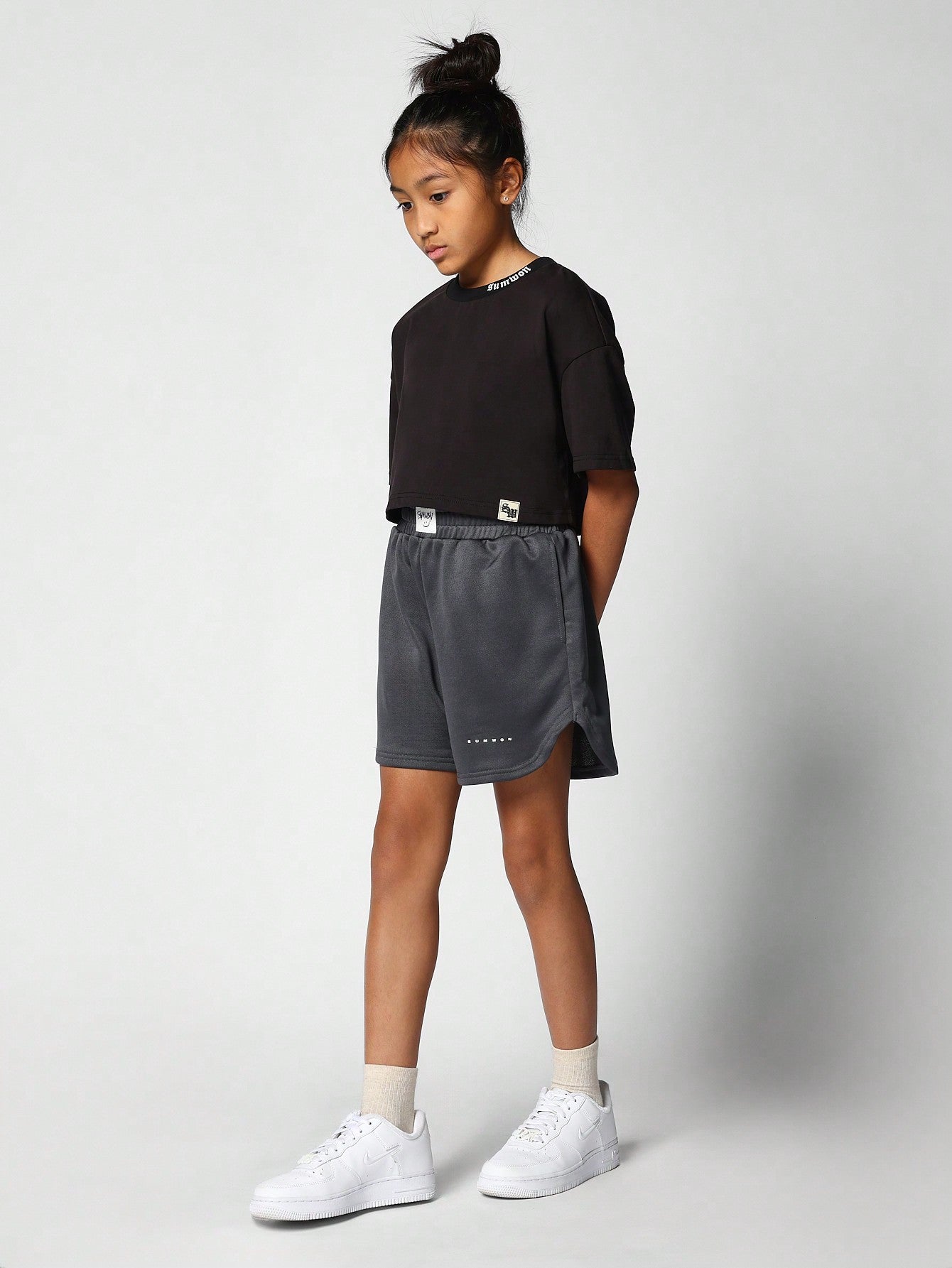 Kids Boxer Fit Curved Hem Essential Short