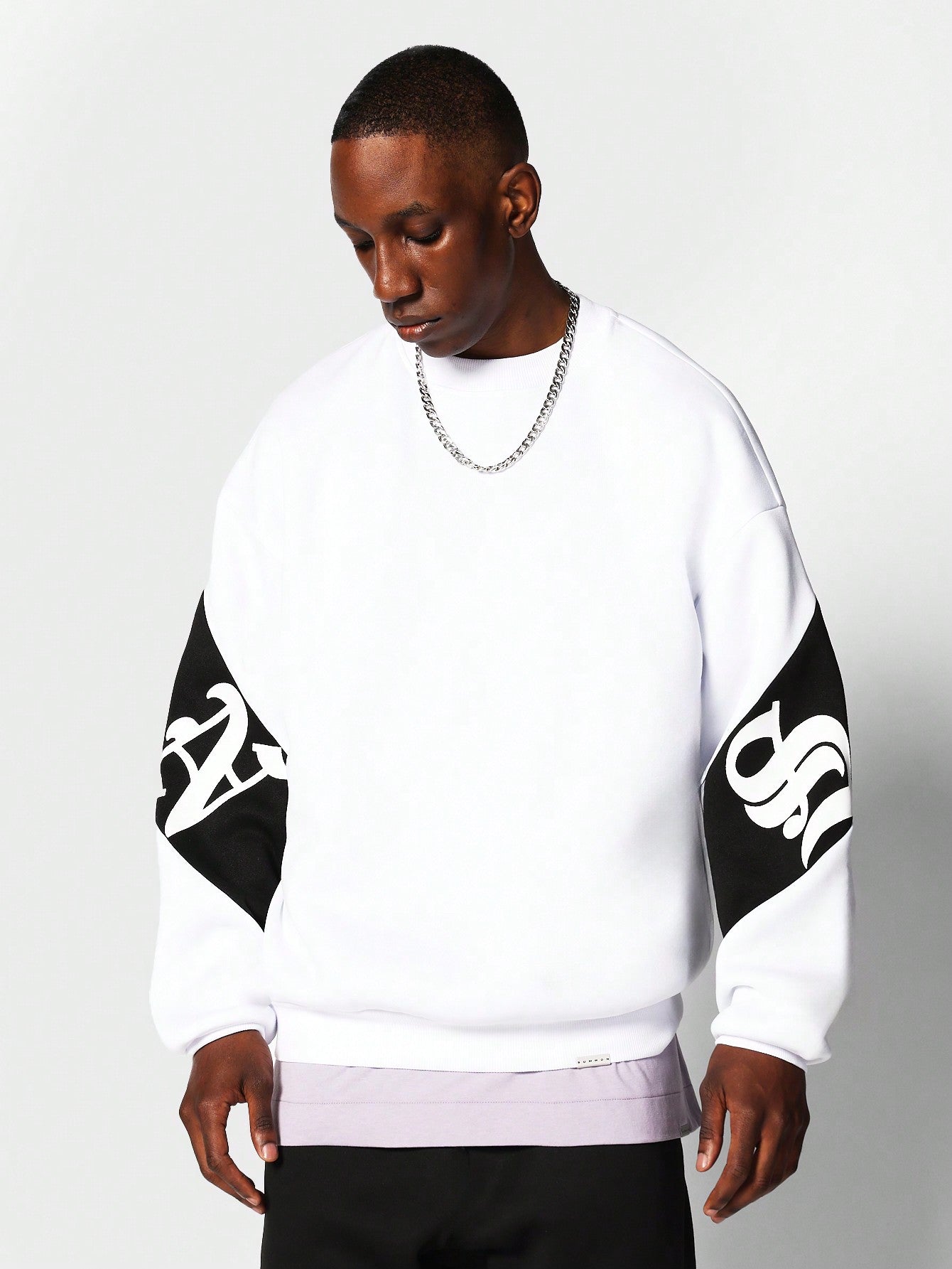 Crew Neck Sweatshirt With Back Graphic Print