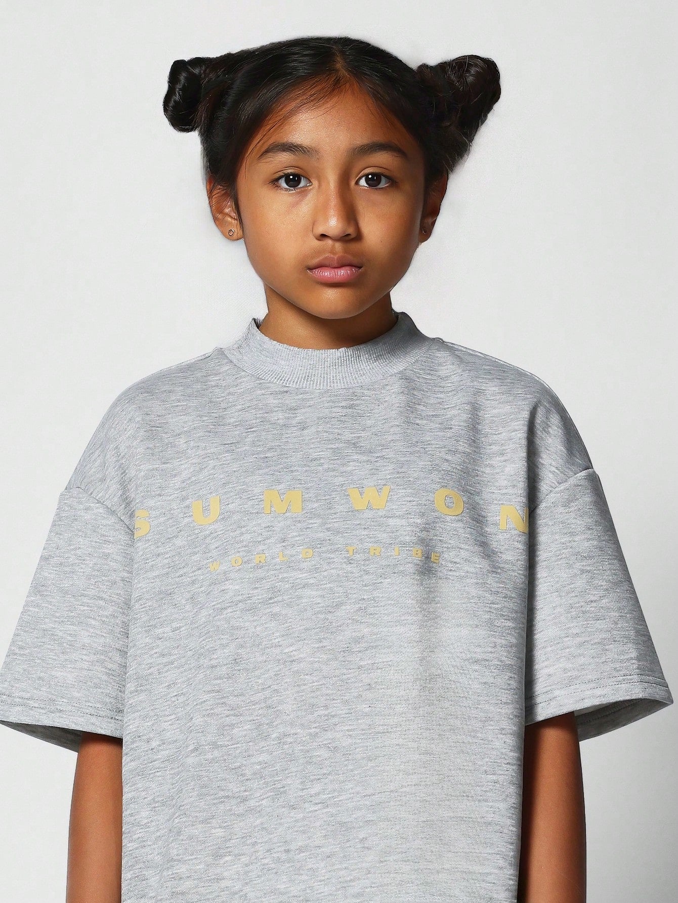 Kids Unisex Oversized Fit Premium Tee With Flock Print