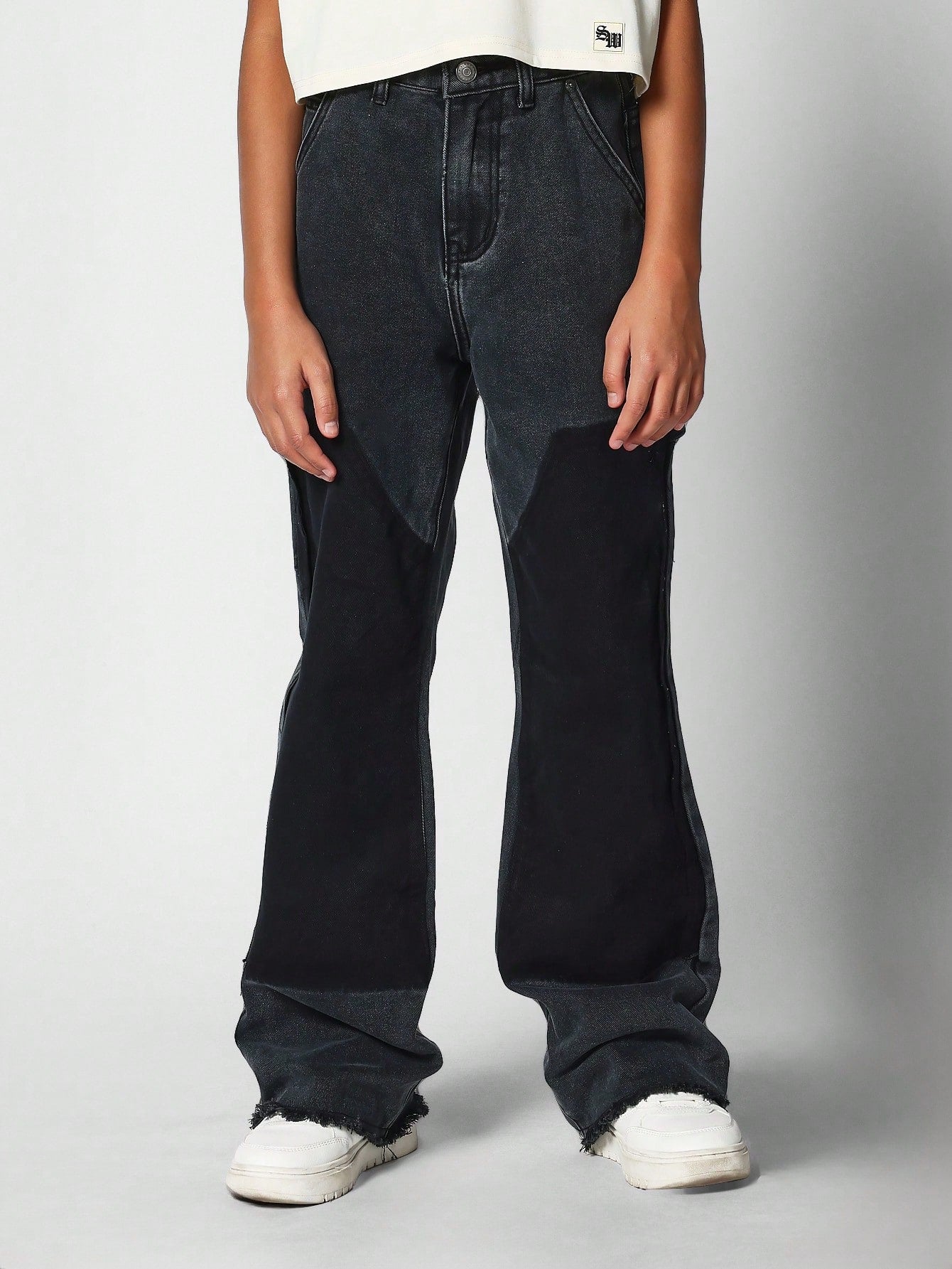 Flare Fit Workwear Jean With Contrast Panel