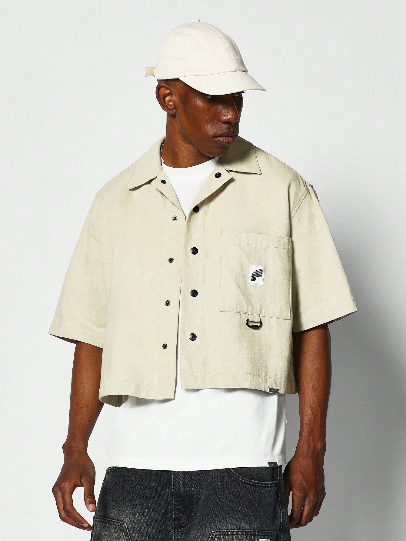 Boxy Fit Shirt With Front Pocket