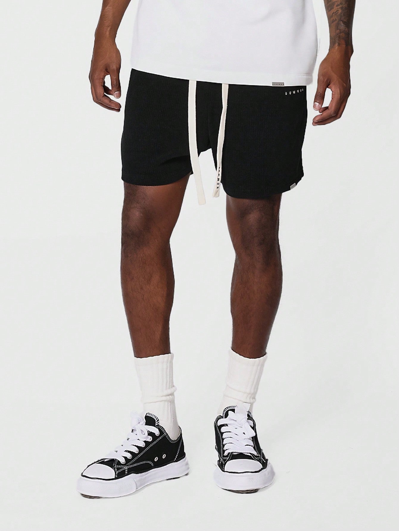 Textured Drop Crotch Short