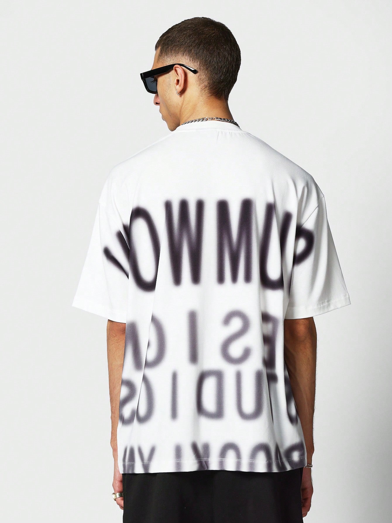 Tee With Front And Back Graphic Print