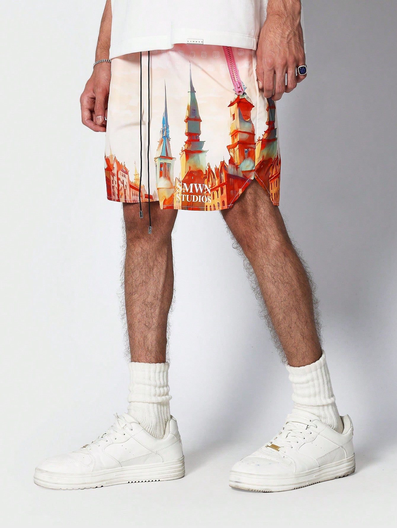 Nylon Resort Short With All Over Print