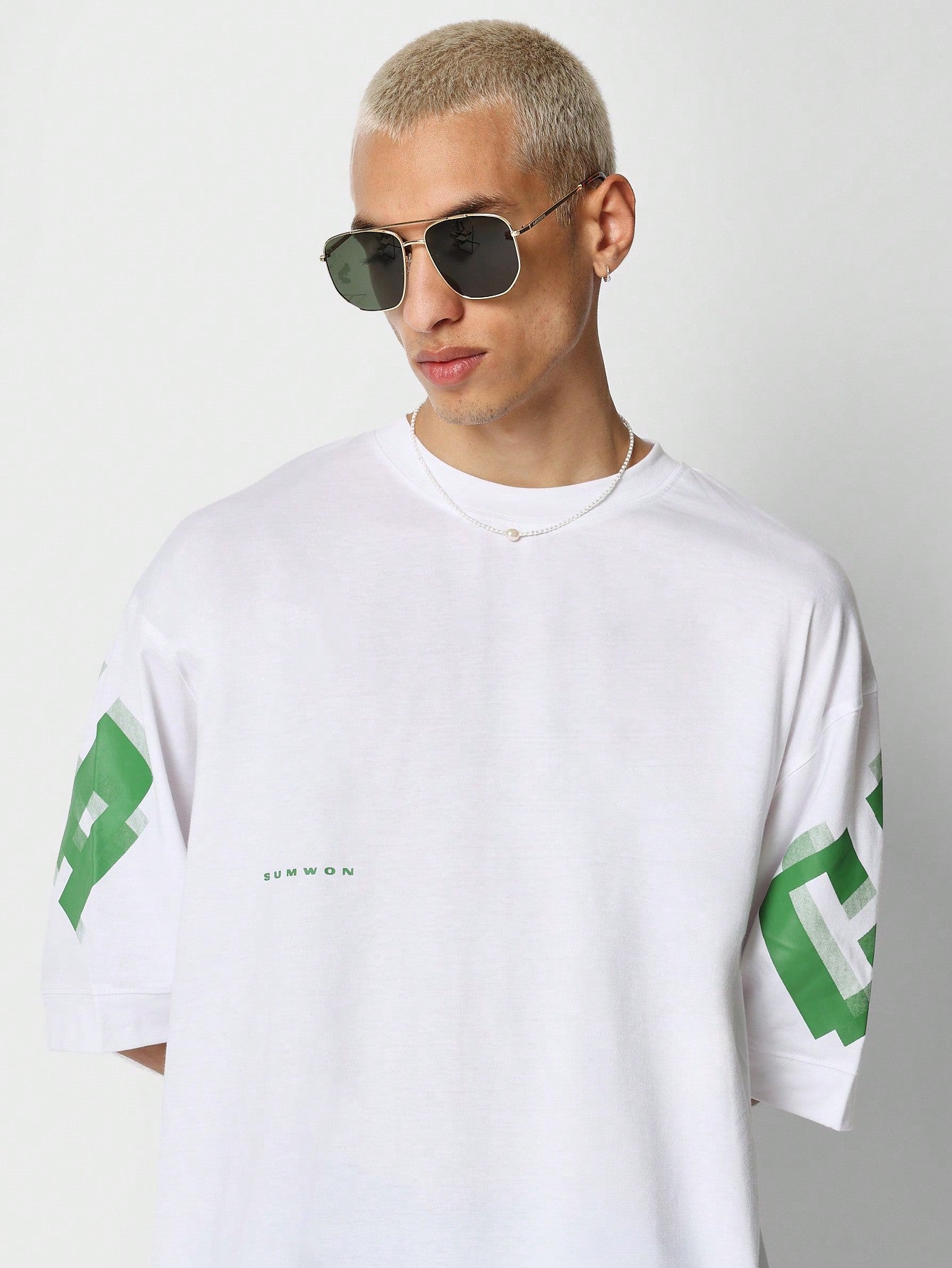 Oversized Fit Tee With California Graphic Print