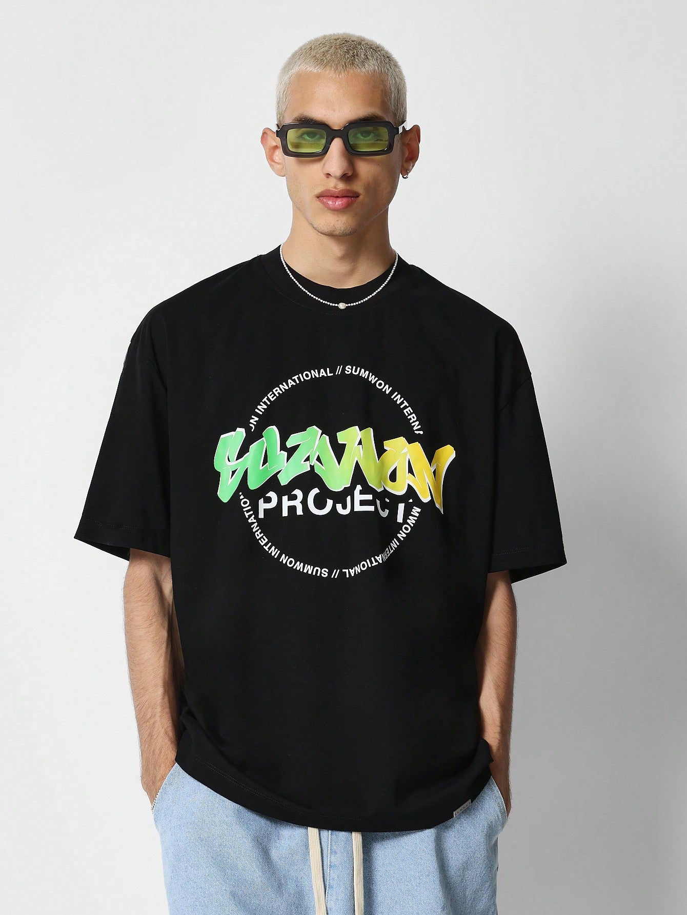 Tee With Front Graphic Print For Daily Wear College Ready