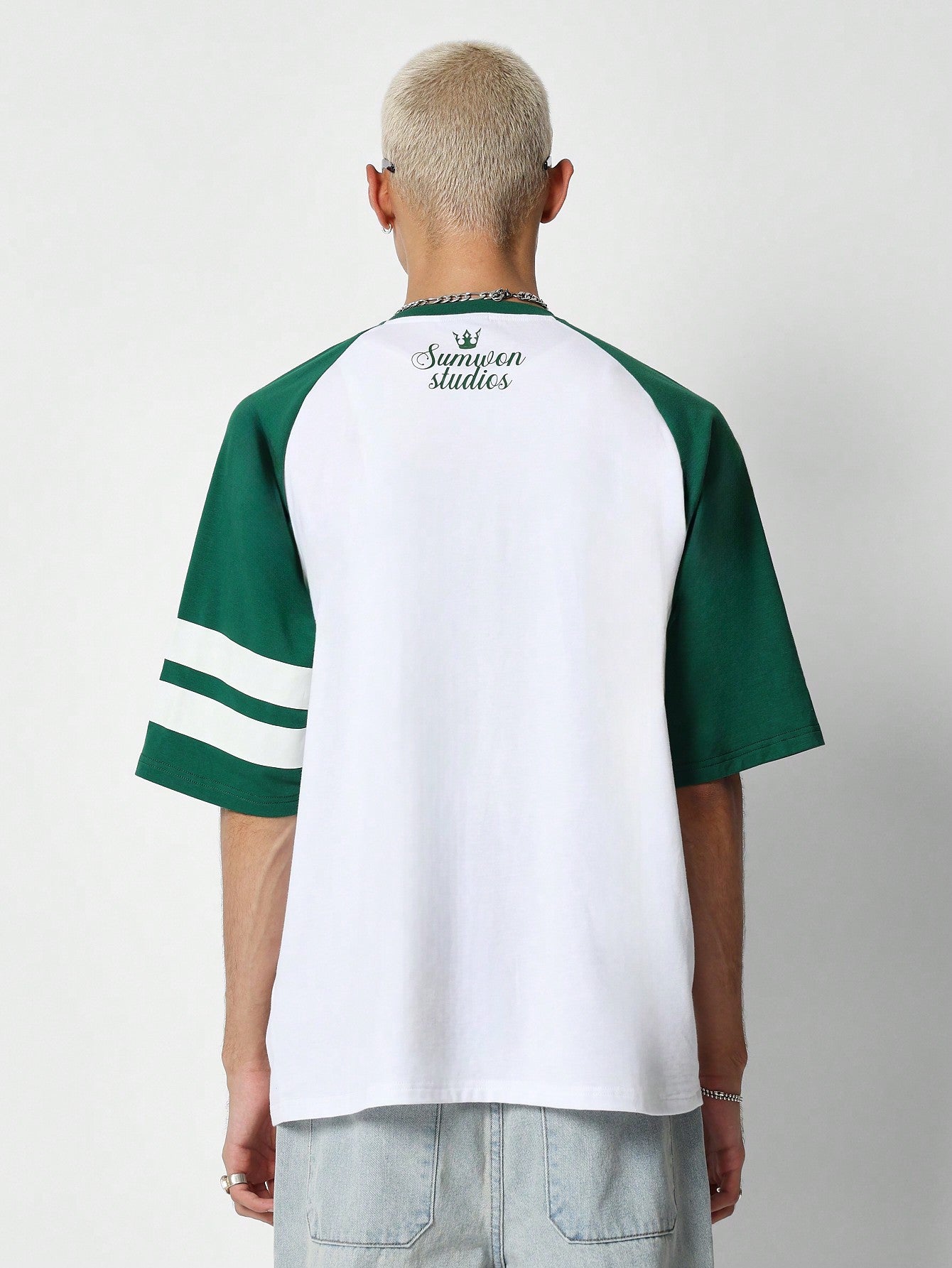 Raglan Tee With Front Number Graphic Print