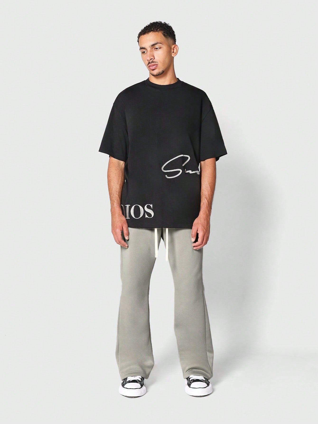 Flare Fit Sweatpants With Drawcords