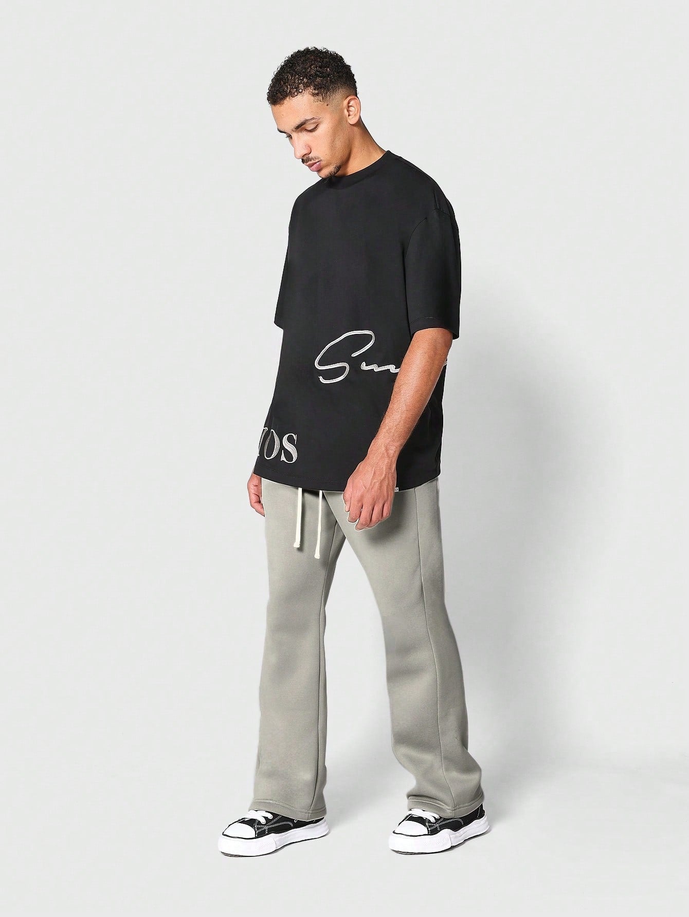 Flare Fit Sweatpants With Drawcords