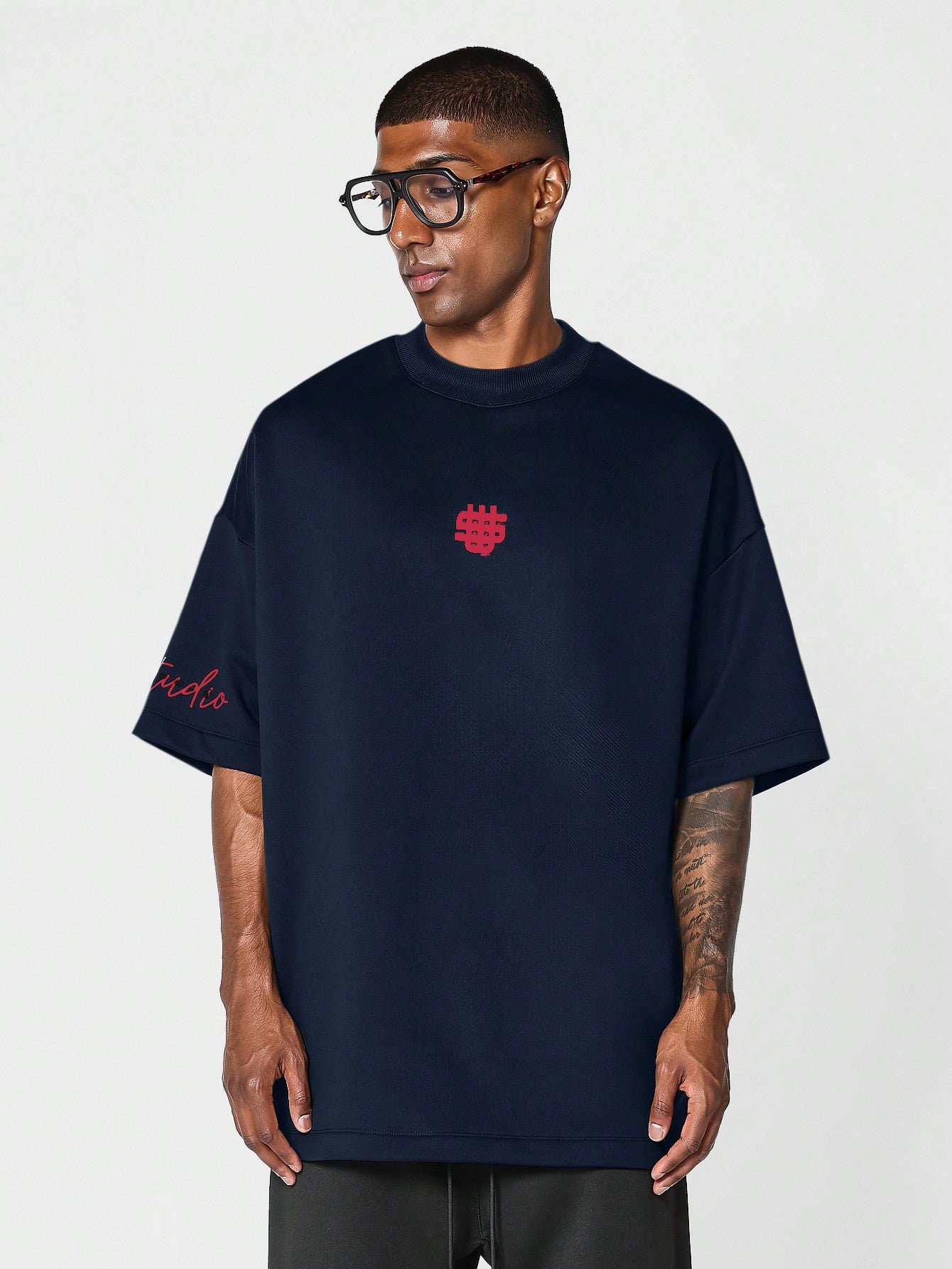 Oversized Fit Tee With Embroidery