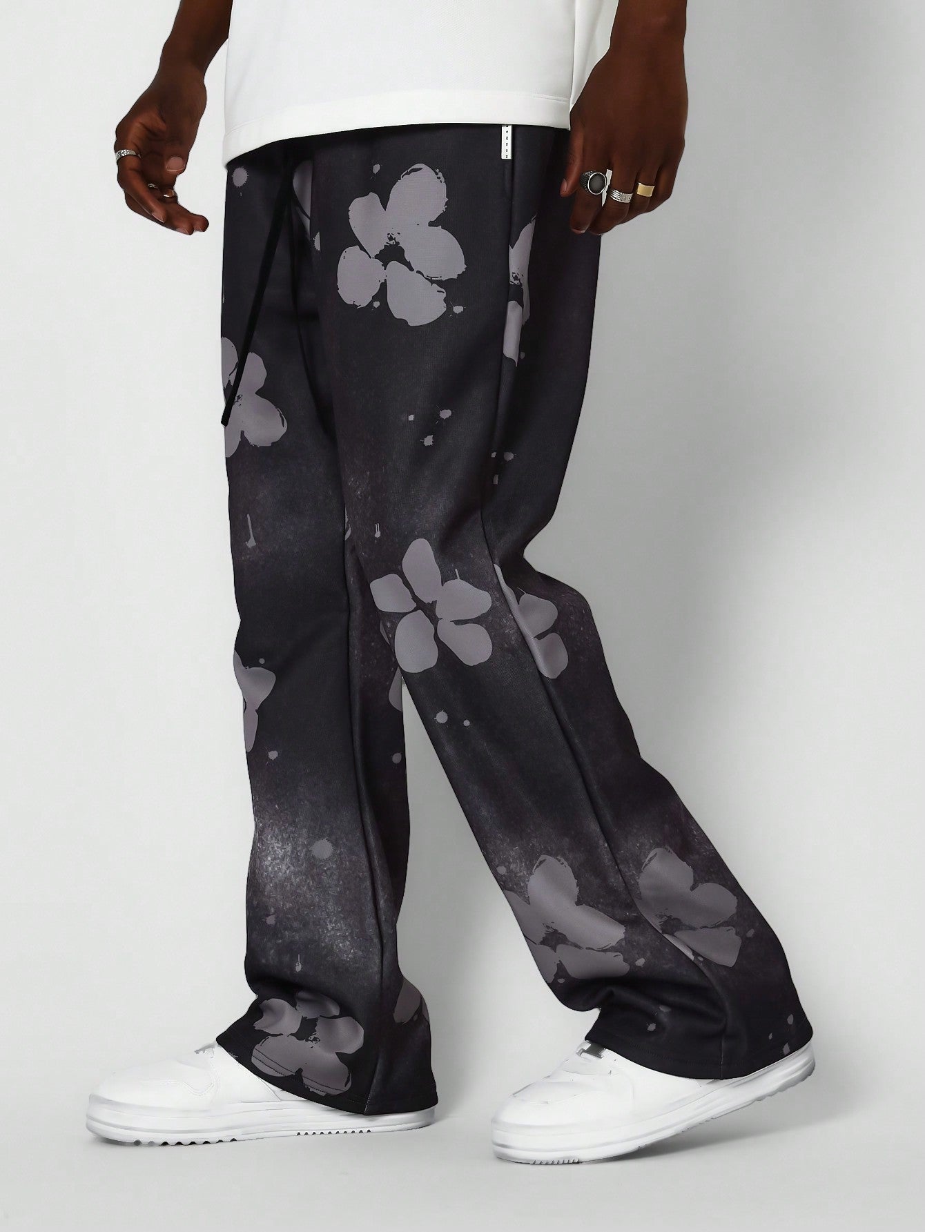 Flare Fit Jogger With All Over Print