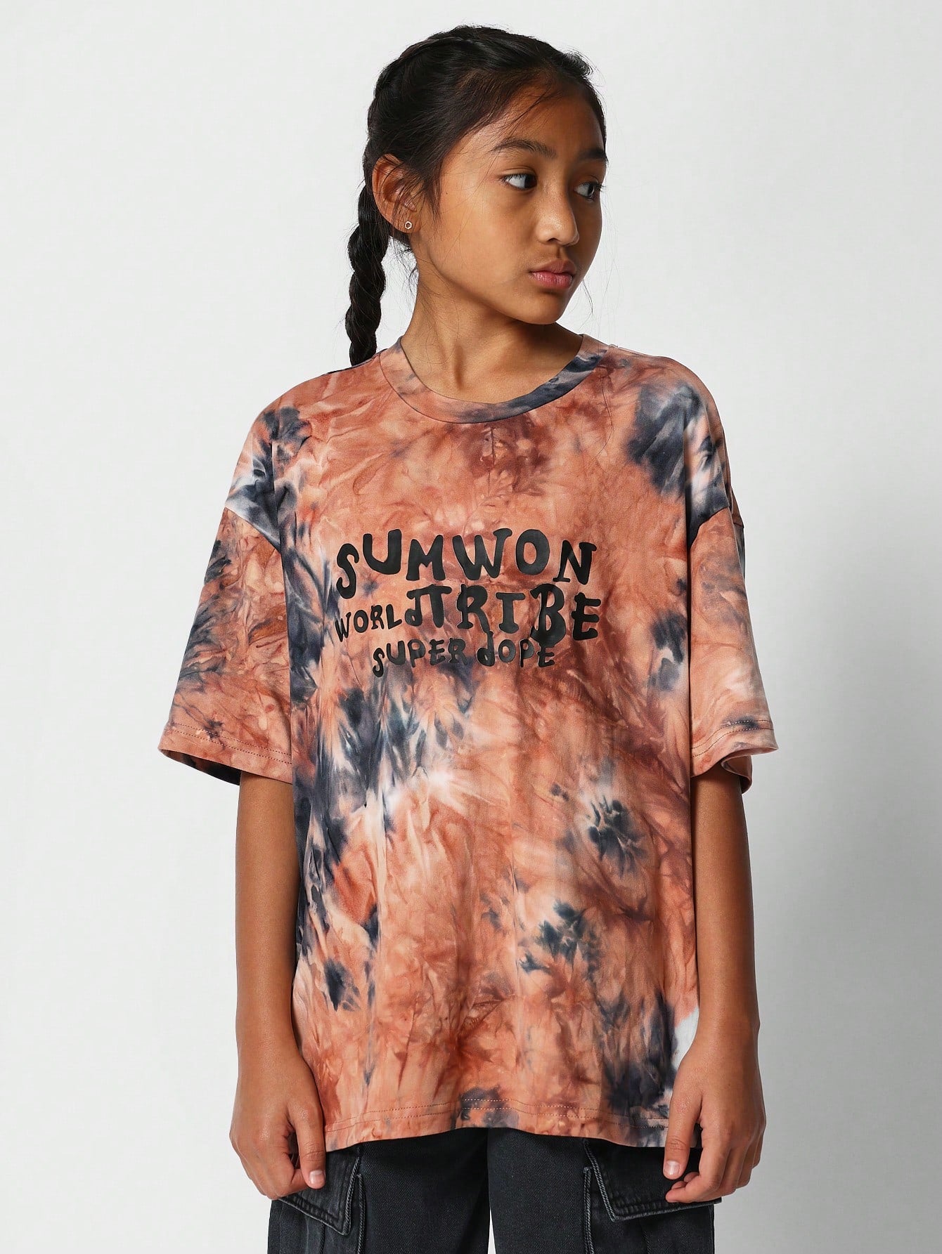 Kids Unisex Tee With All Over Tie-Dye Print