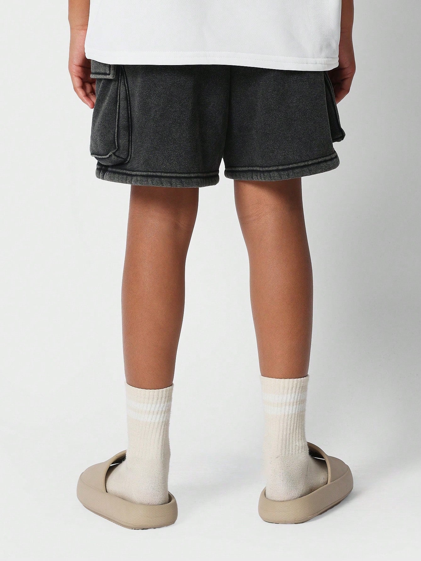 Tween Girls Washed Drop Crotch Cargo Short