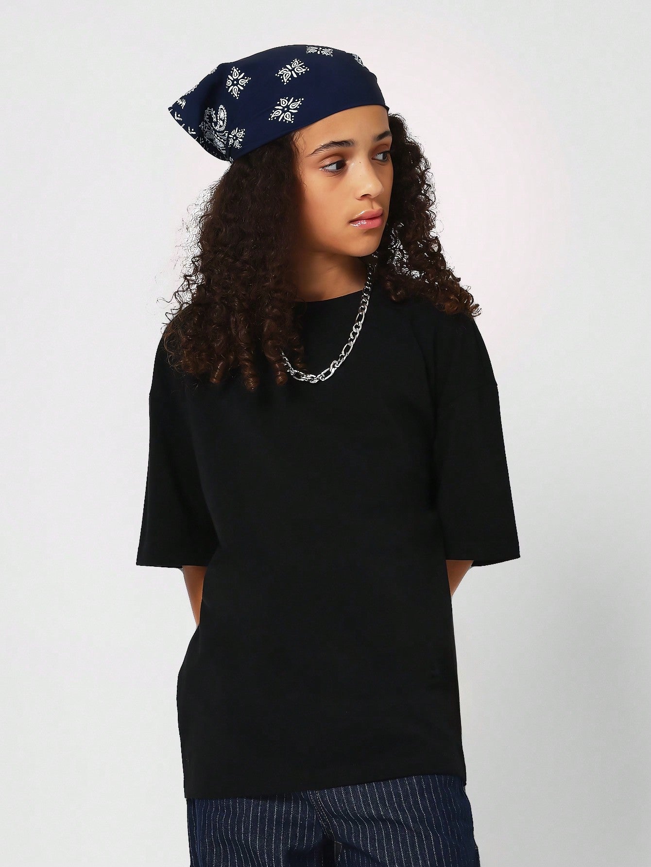 Kids Unisex Drop Shoulder Tee With Arabic Print