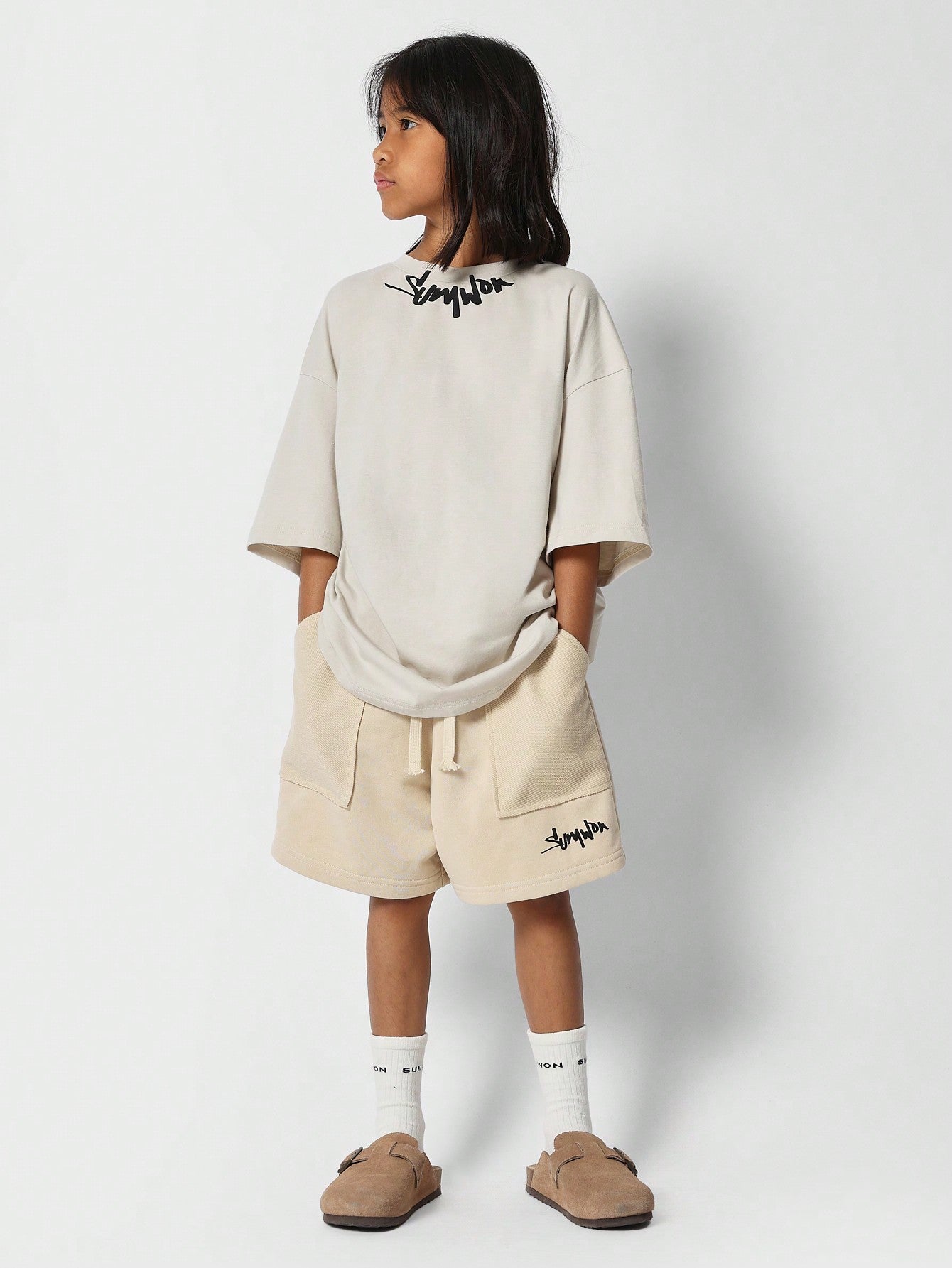 Tween Girls Sweat Short With Pockets