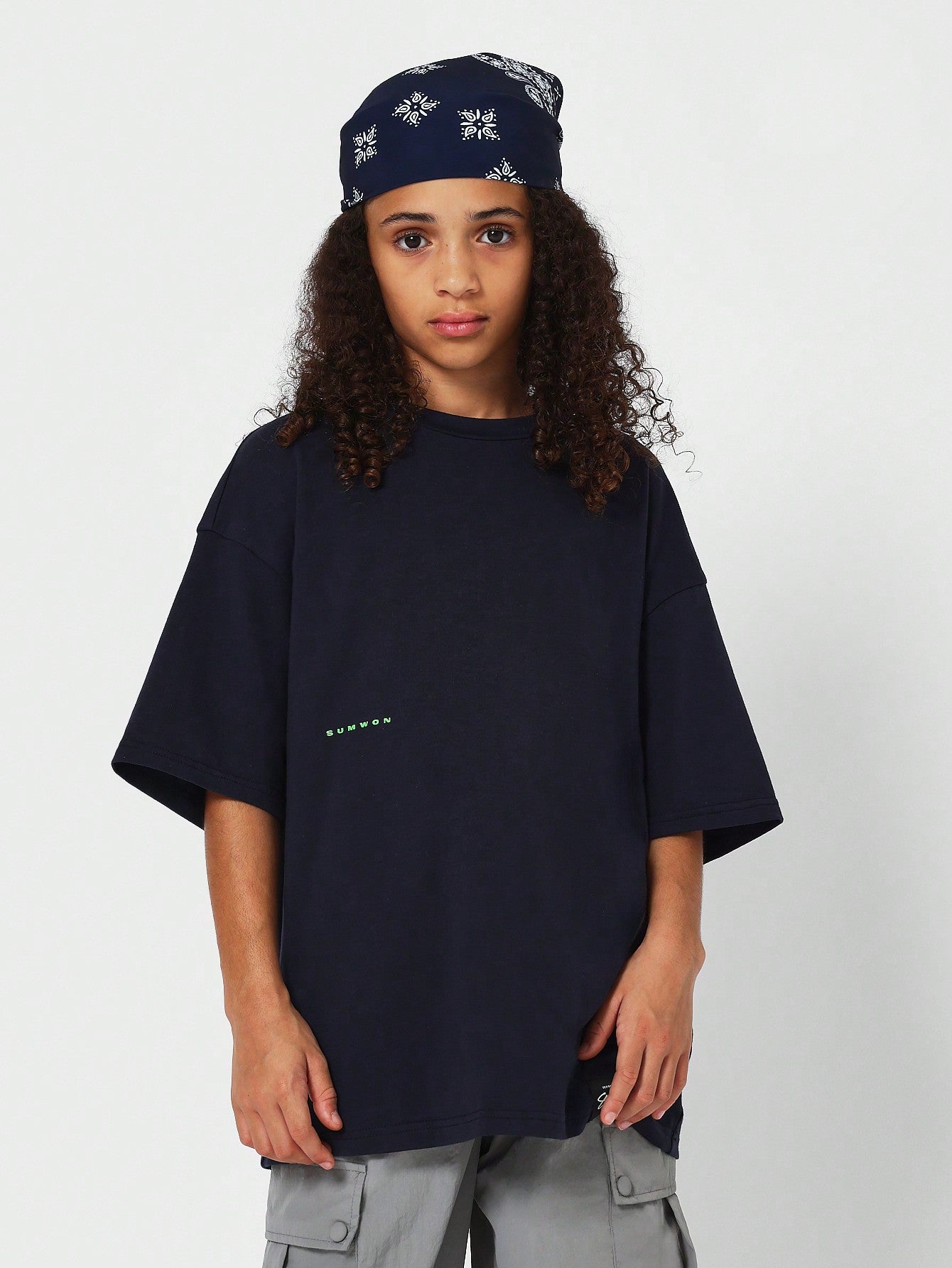 Tween Girl Oversized Fit Tee With Back Print