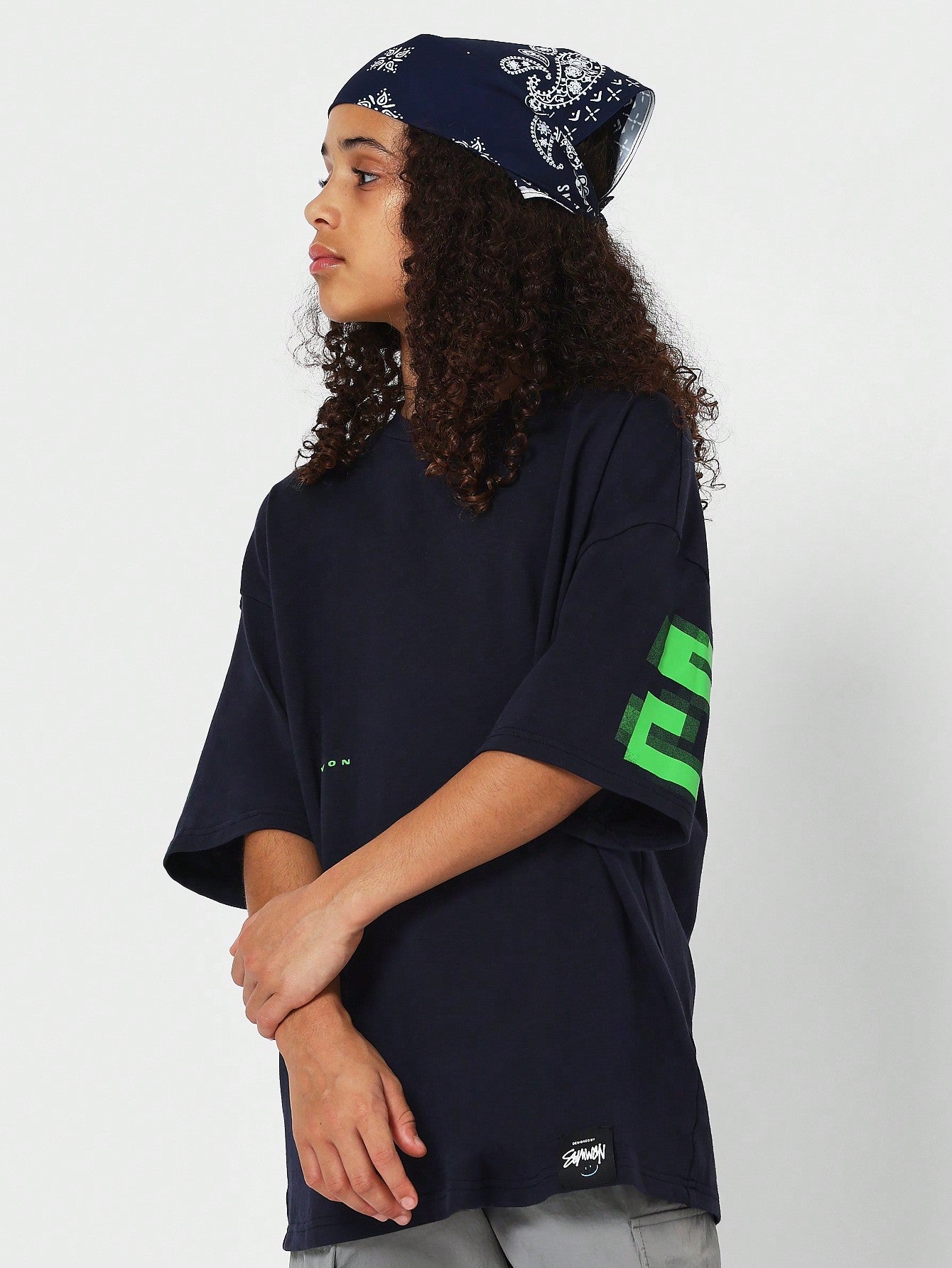 Tween Girl Oversized Fit Tee With Back Print