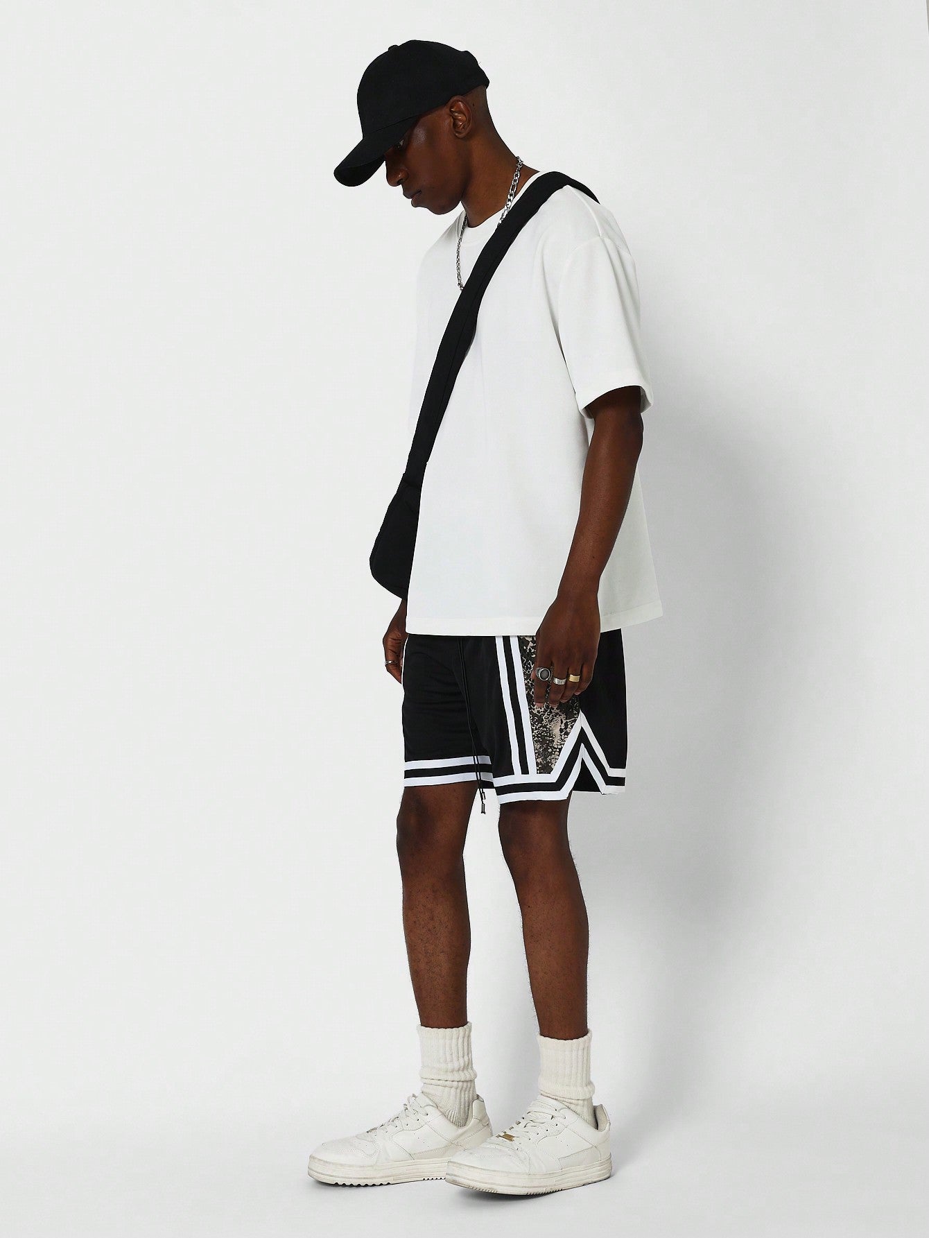 Mesh Short With Contrast Panel