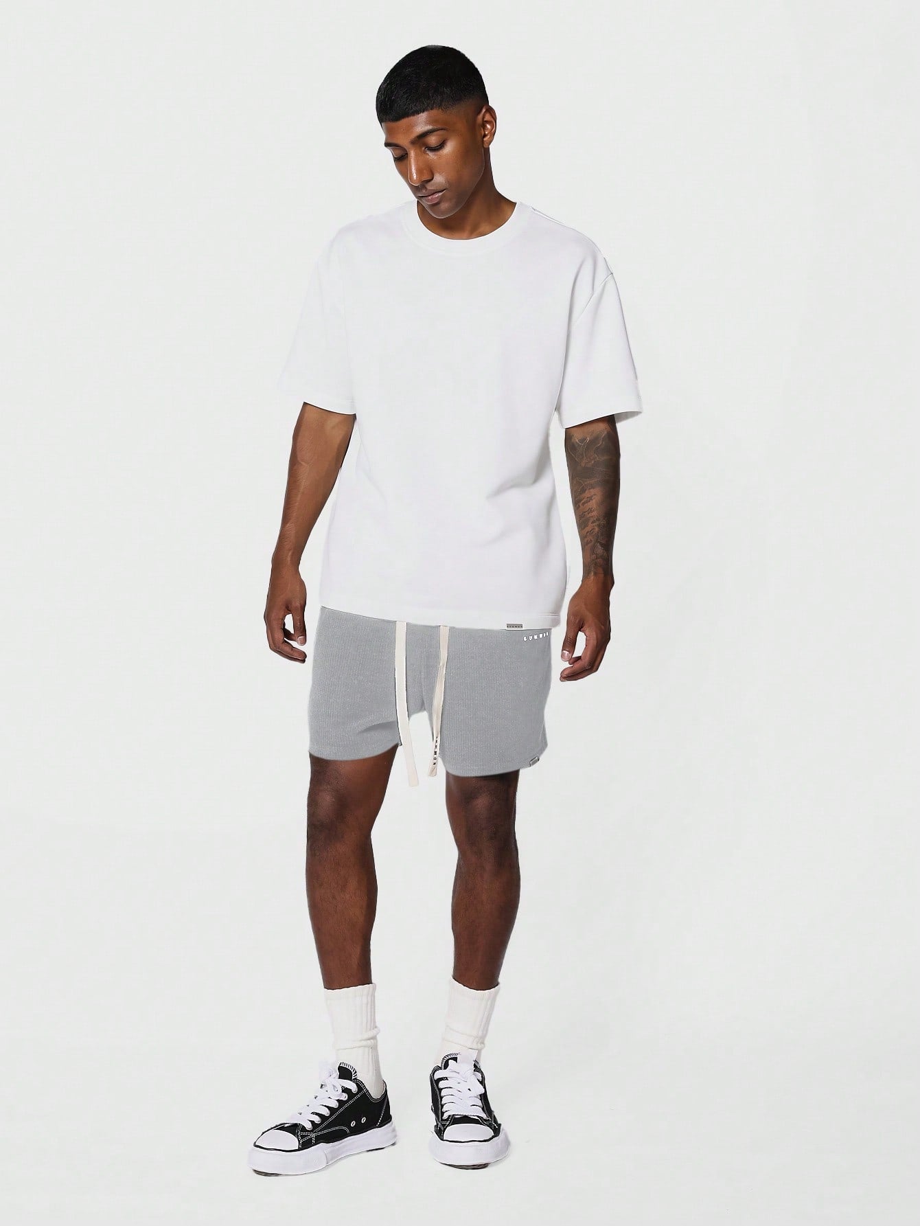 Textured Drop Crotch Short