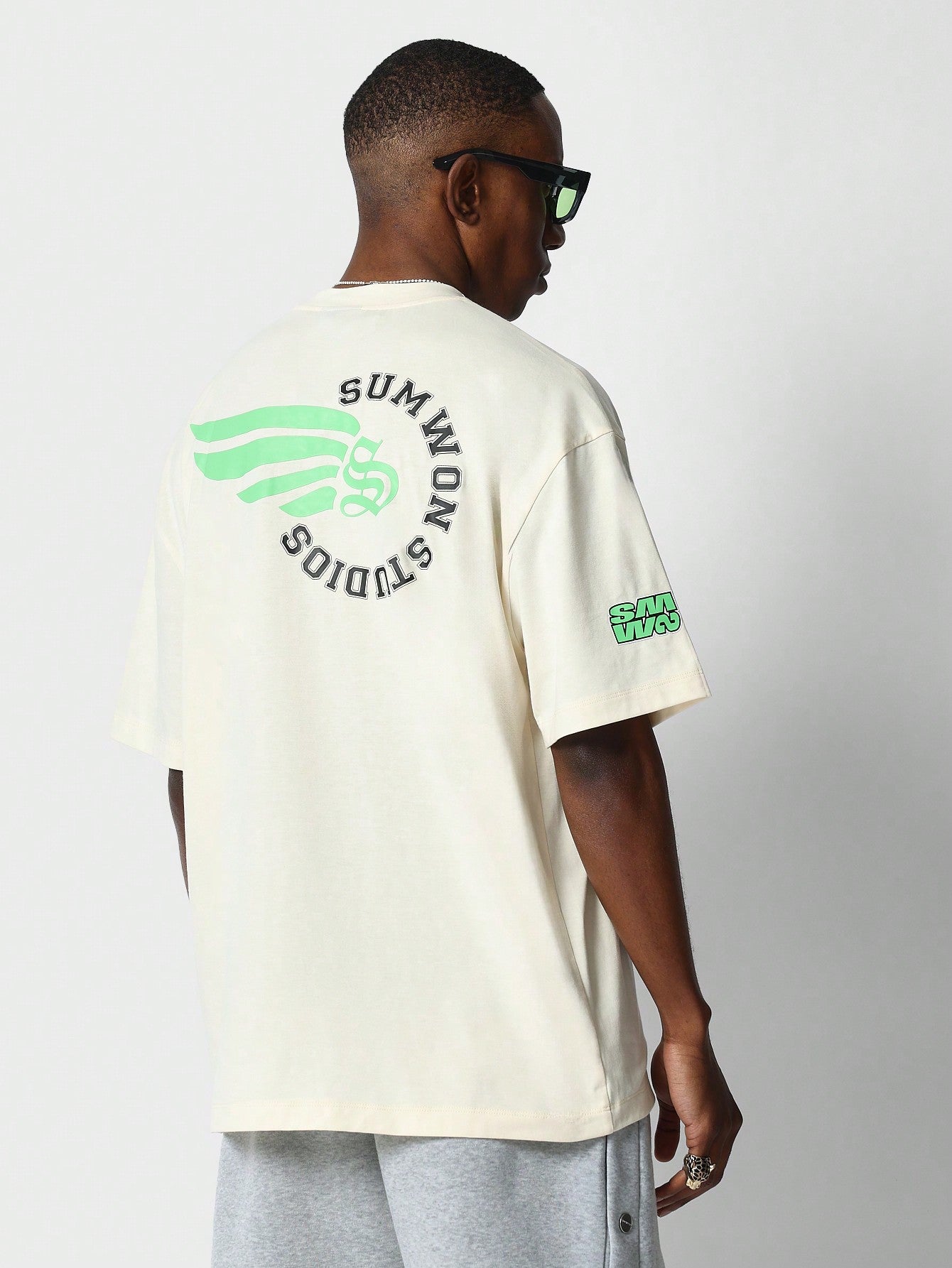 Regular Tee With Front And Back Graphic Print