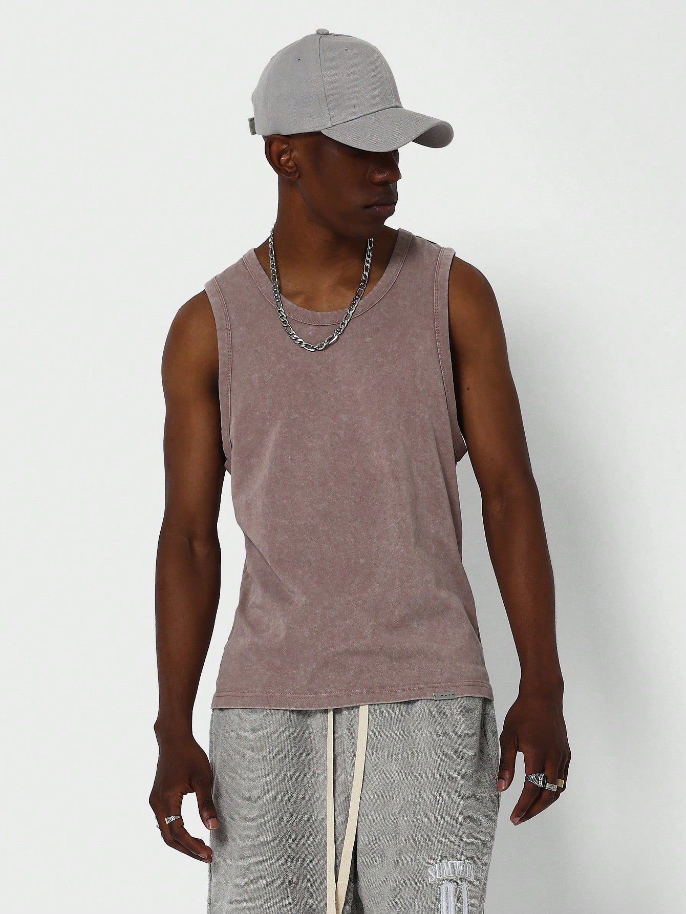 Regular Fit Essential Washed Tank Top