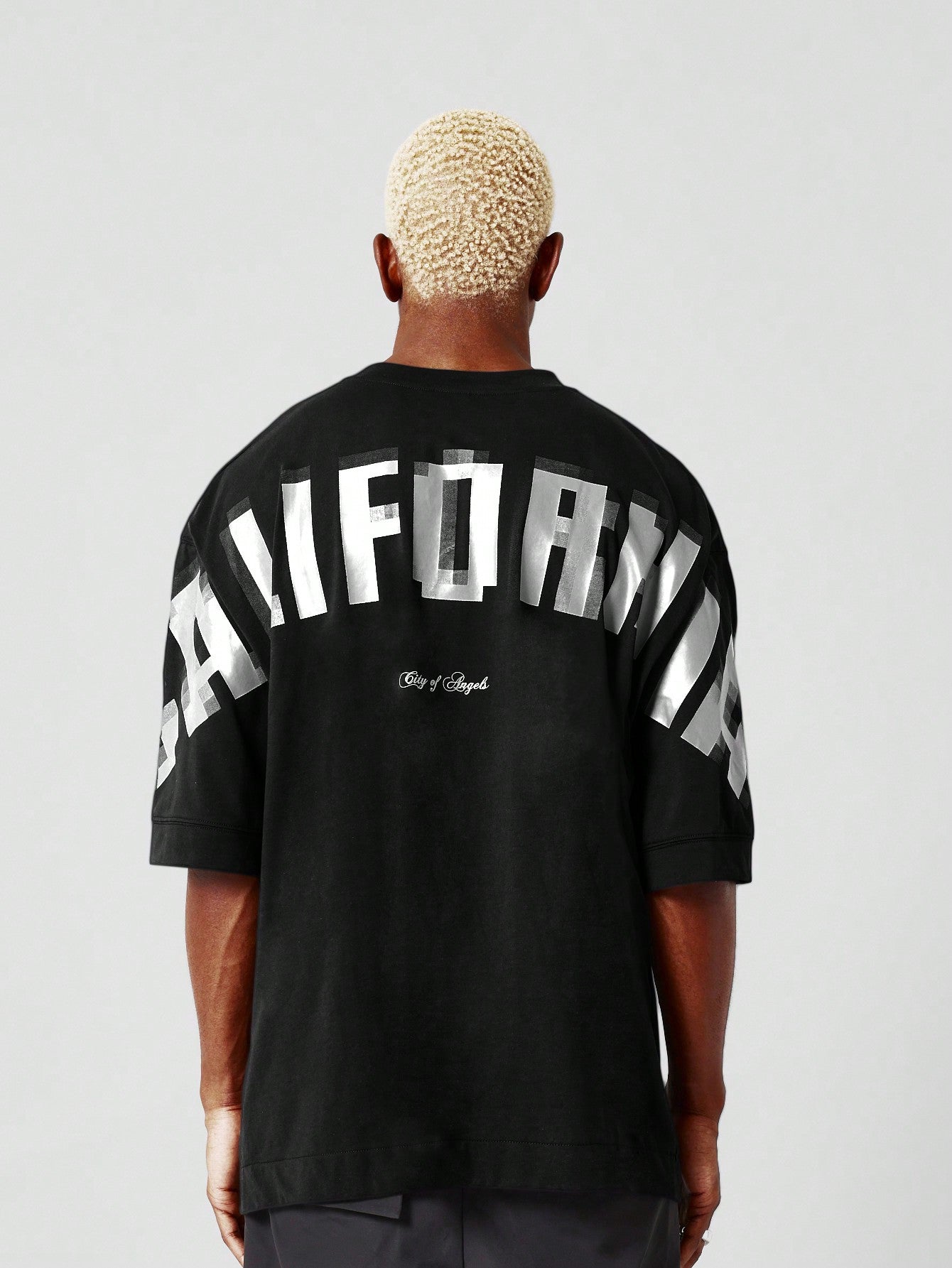 Oversized Fit Tee With California Graphic Print