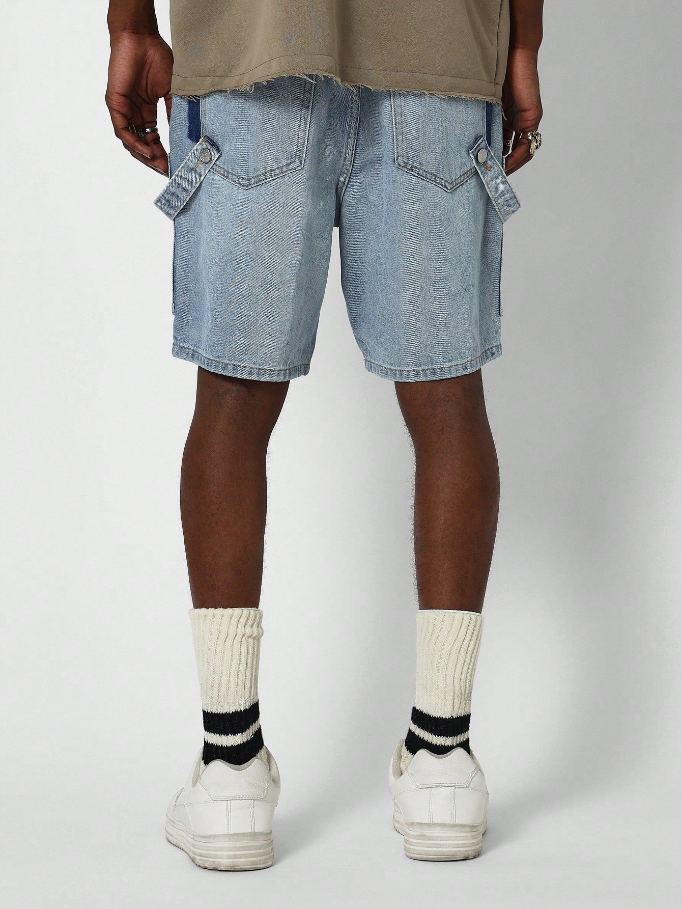 Denim Carpenter Colour Block Short – SUMWON