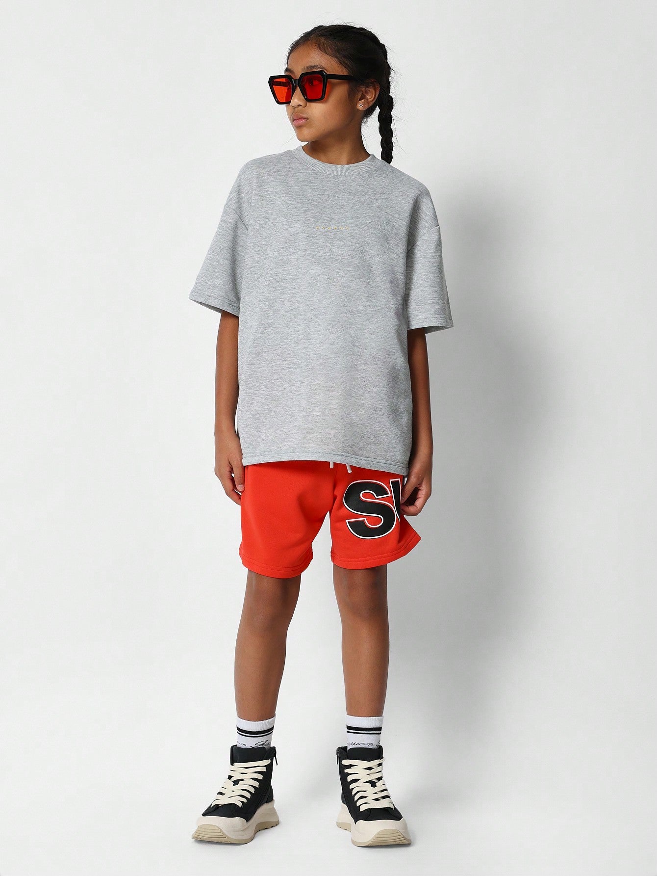 Kids Unisex Short With Wrap Around Print