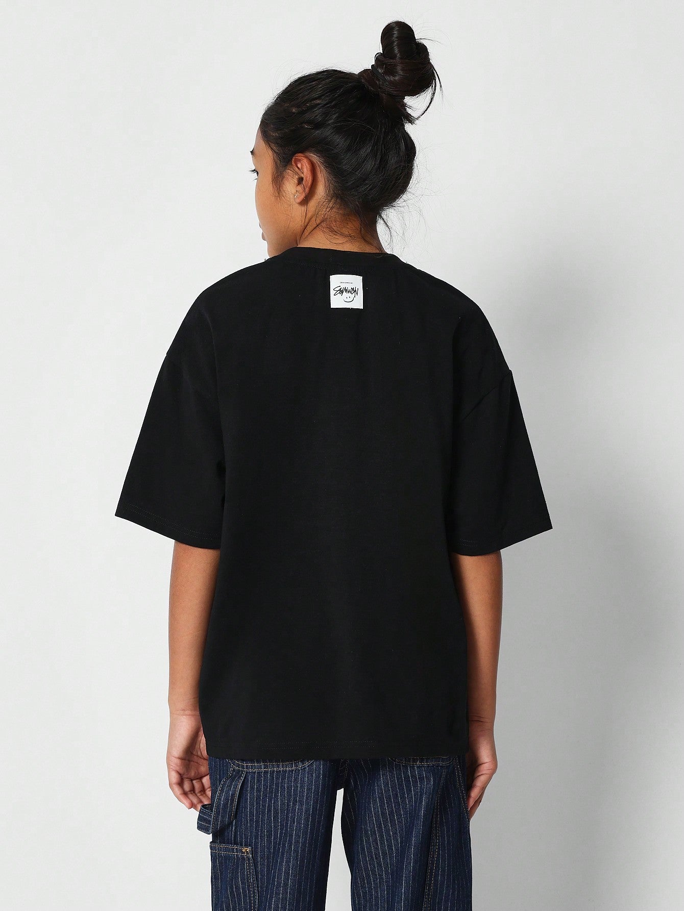 Tween Girls Oversized Tee With Print