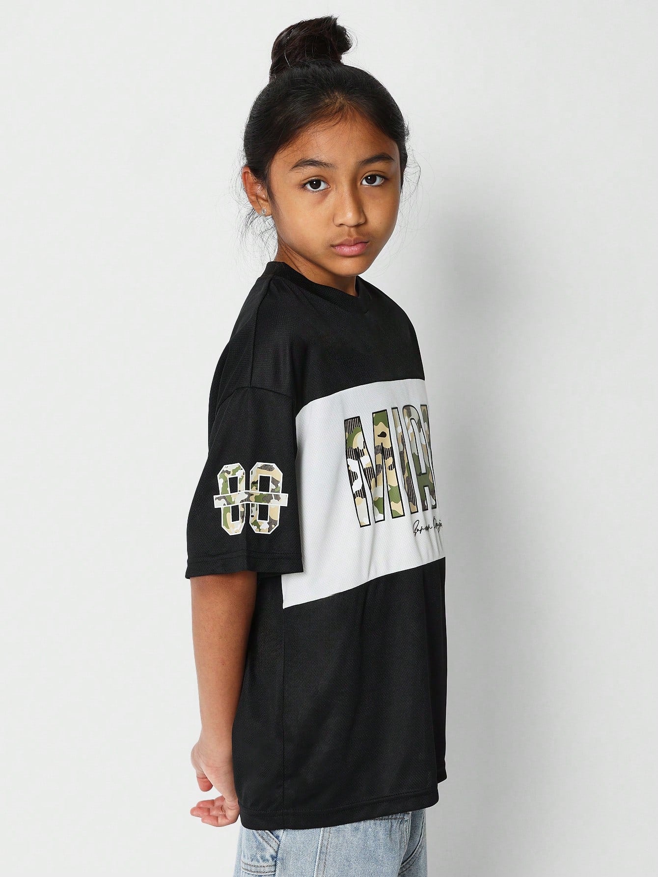 Tween Girls Oversized Tee With Print