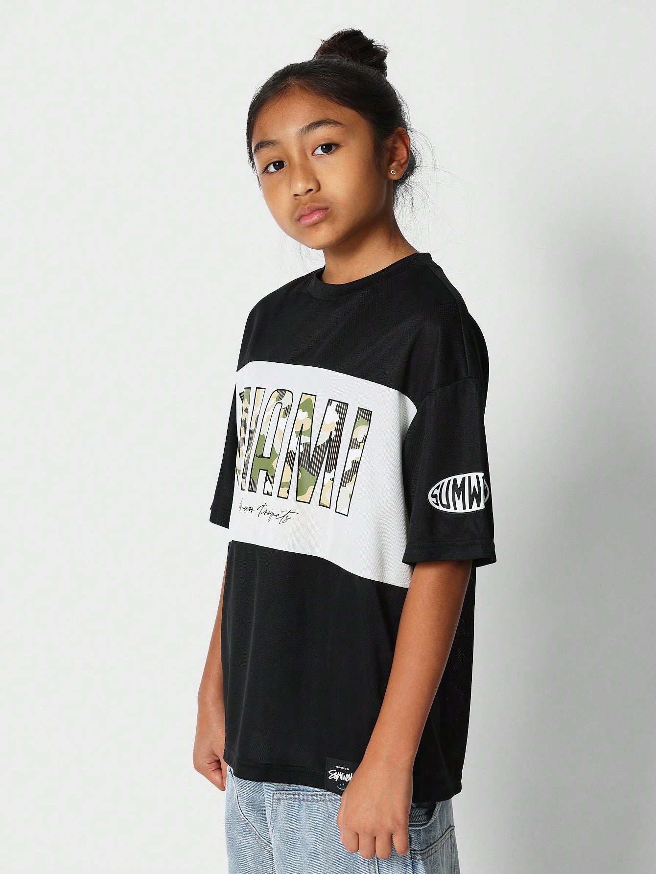 Tween Girls Oversized Tee With Print