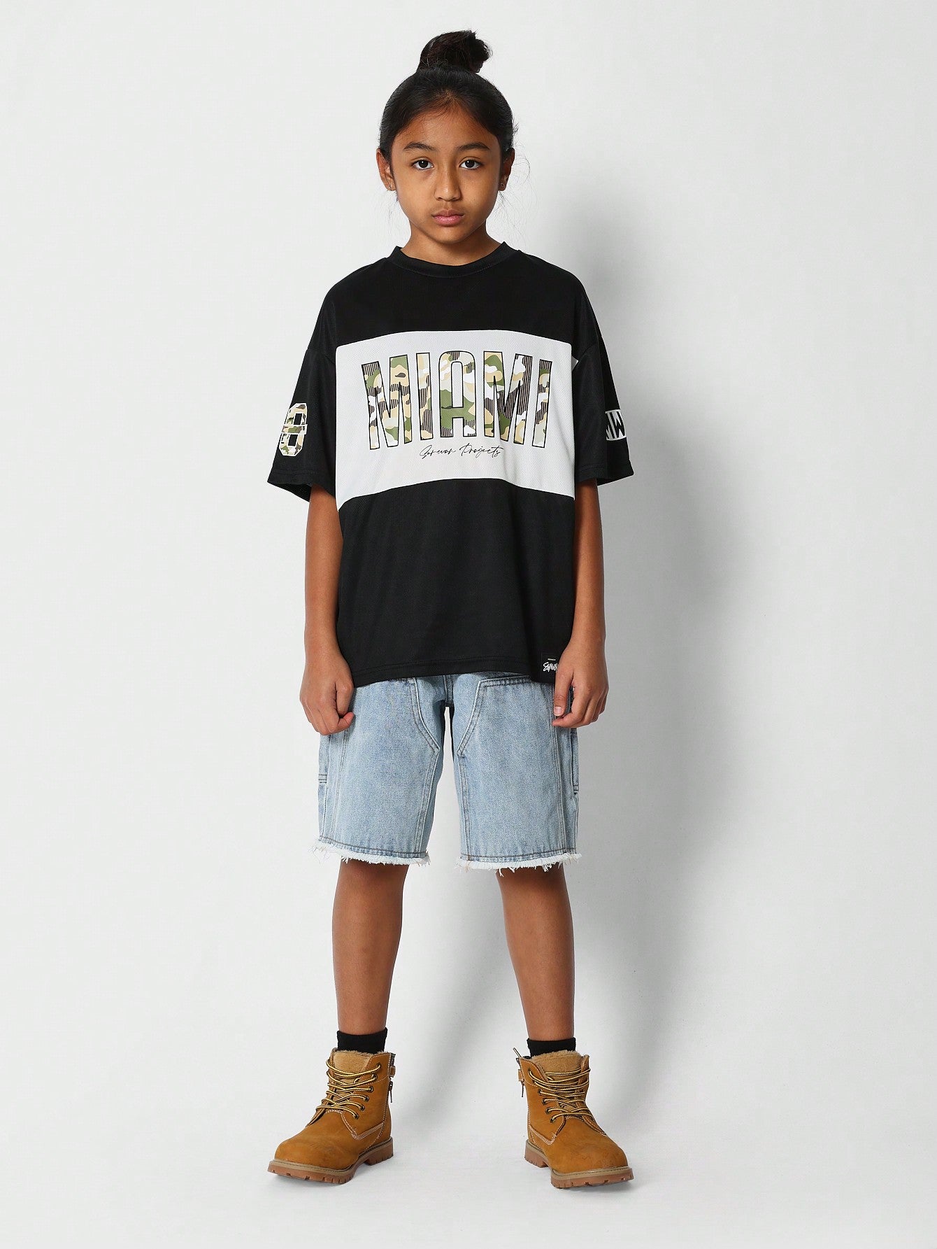 Tween Girls Oversized Tee With Print