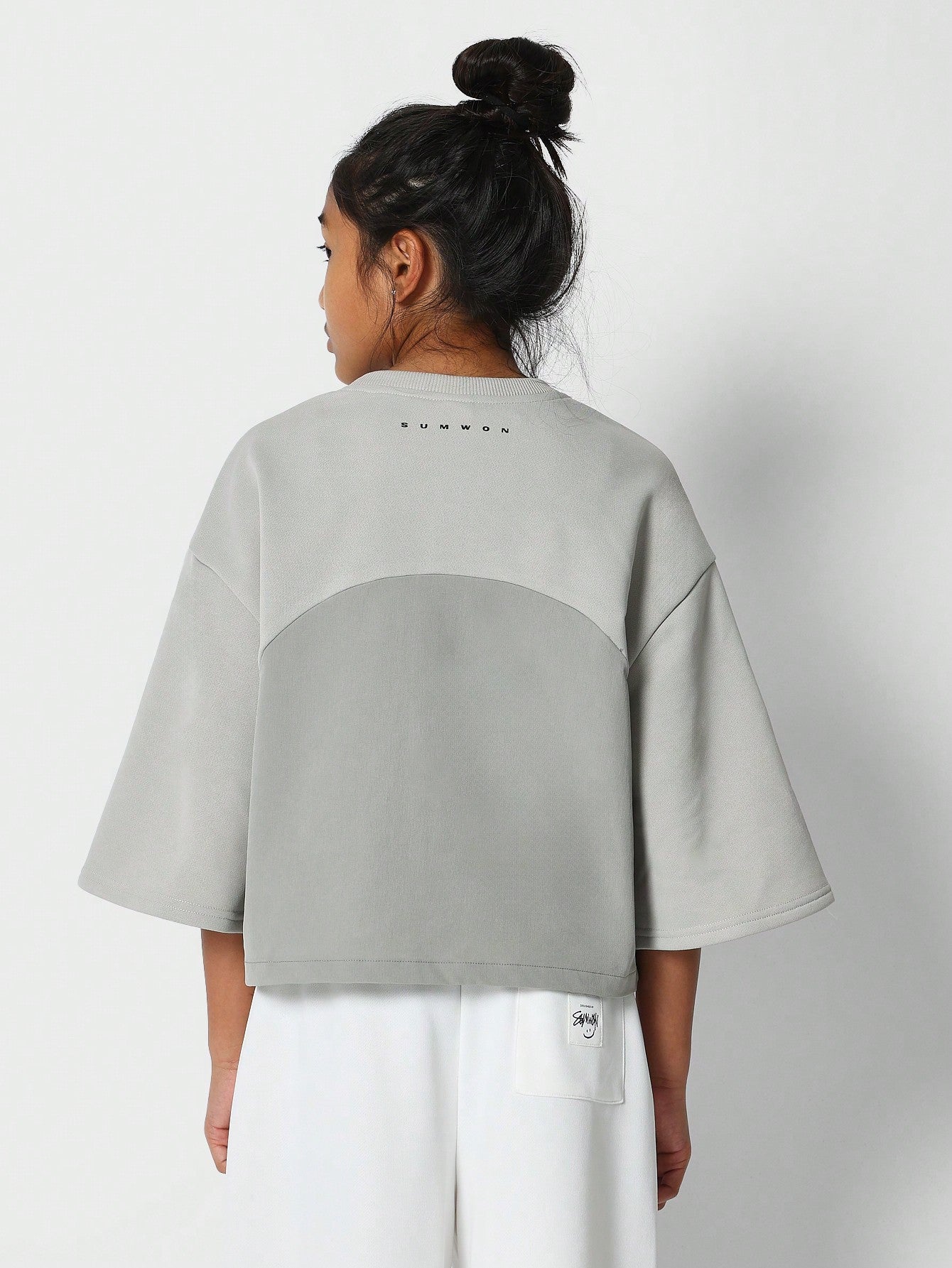 Tween Girls Oversized Tee With Pocket Detail