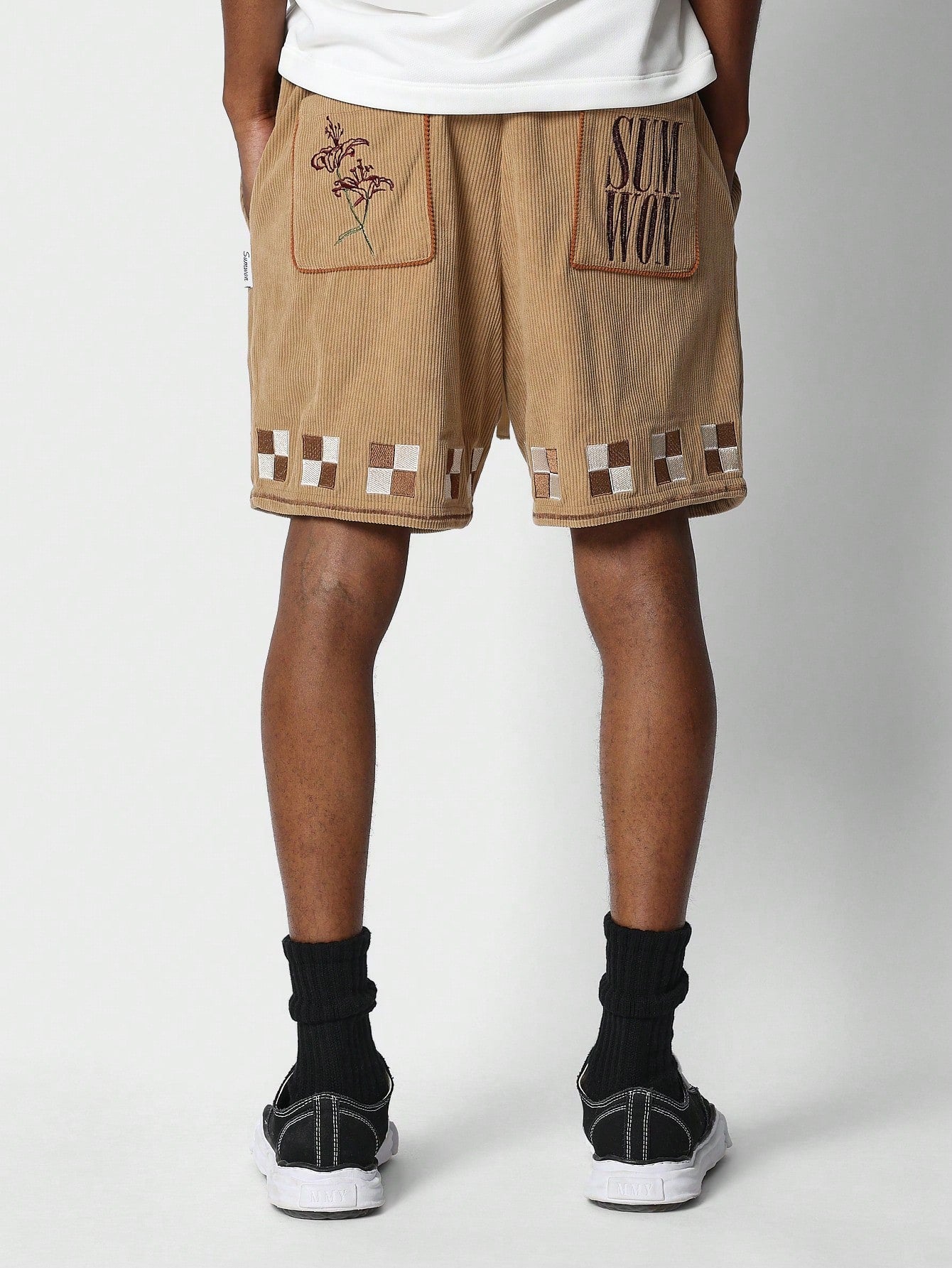 Pull On Corduroy Short With Graphic