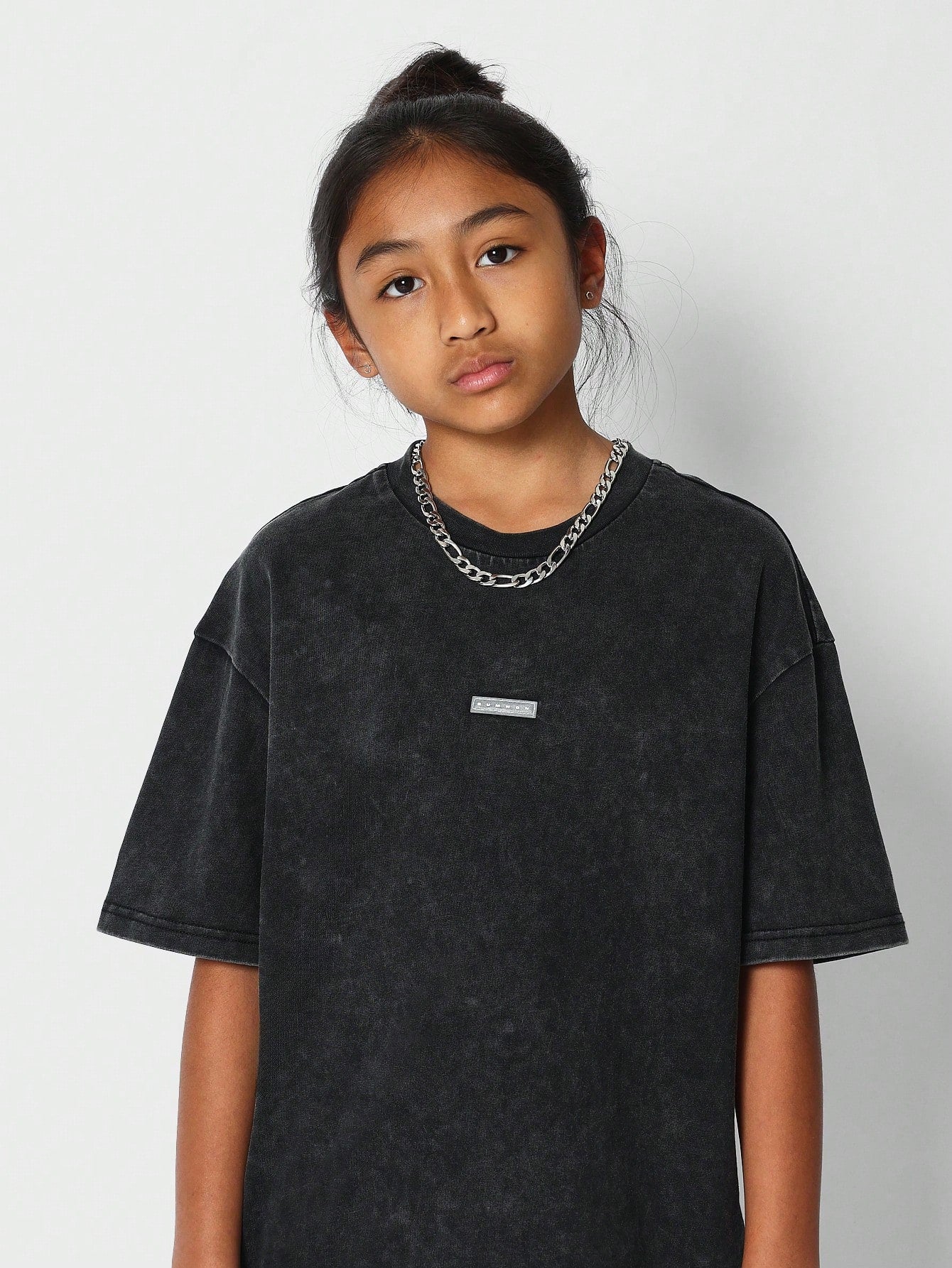 Tween Girls Washed Tee With Back Print