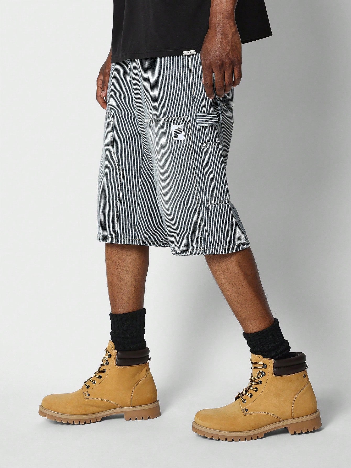 Cargo Pinstripe Denim Jorts