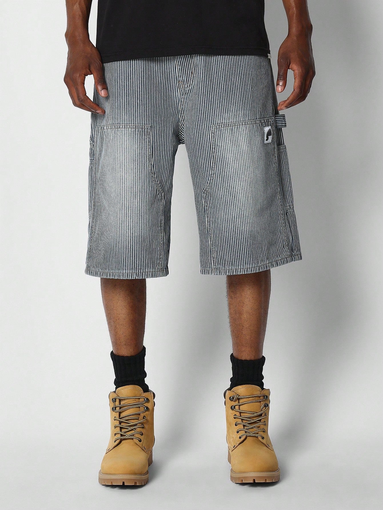 Cargo Pinstripe Denim Jorts