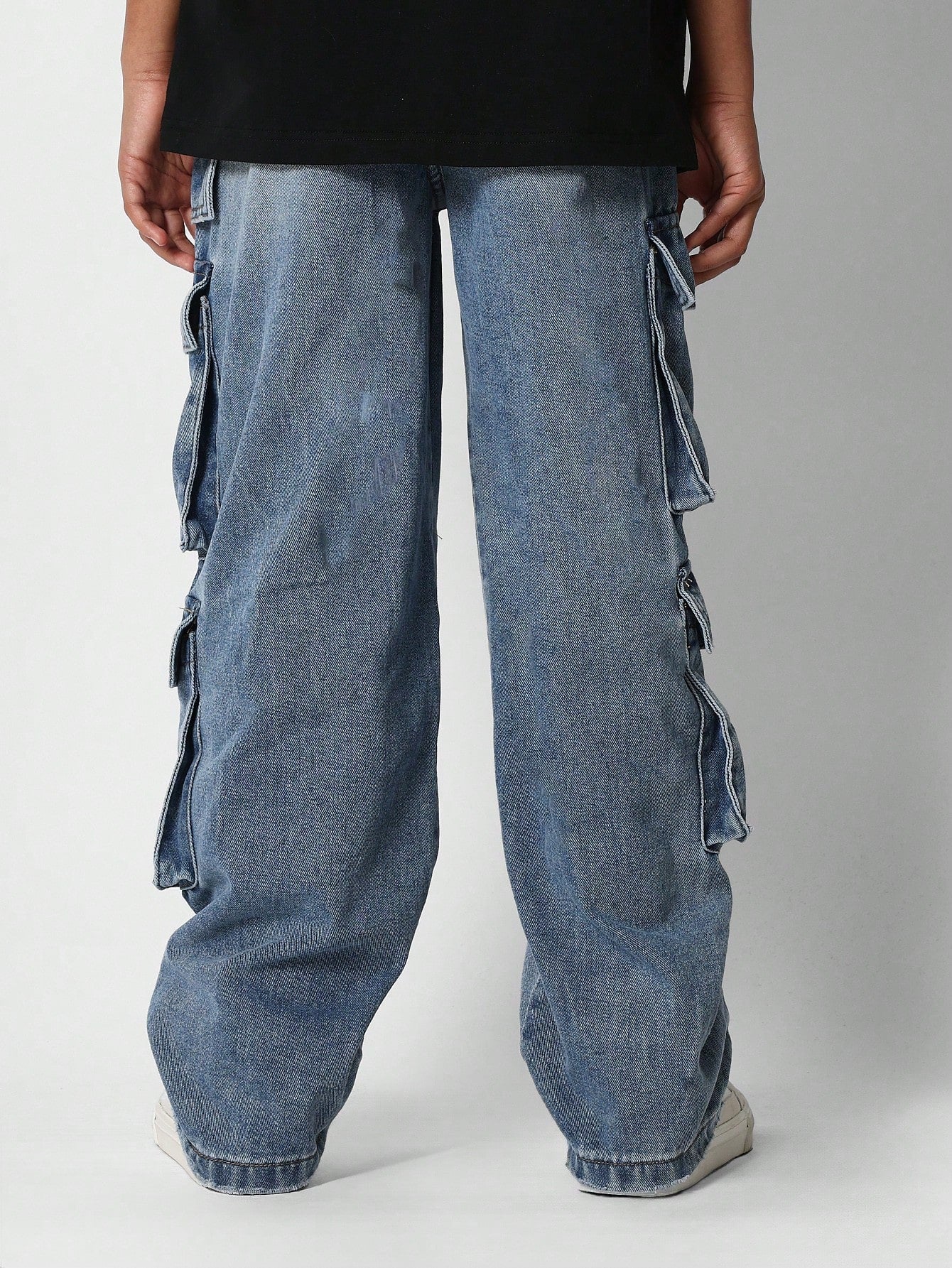 Tween Girl Baggy Fit Cargo Jeans