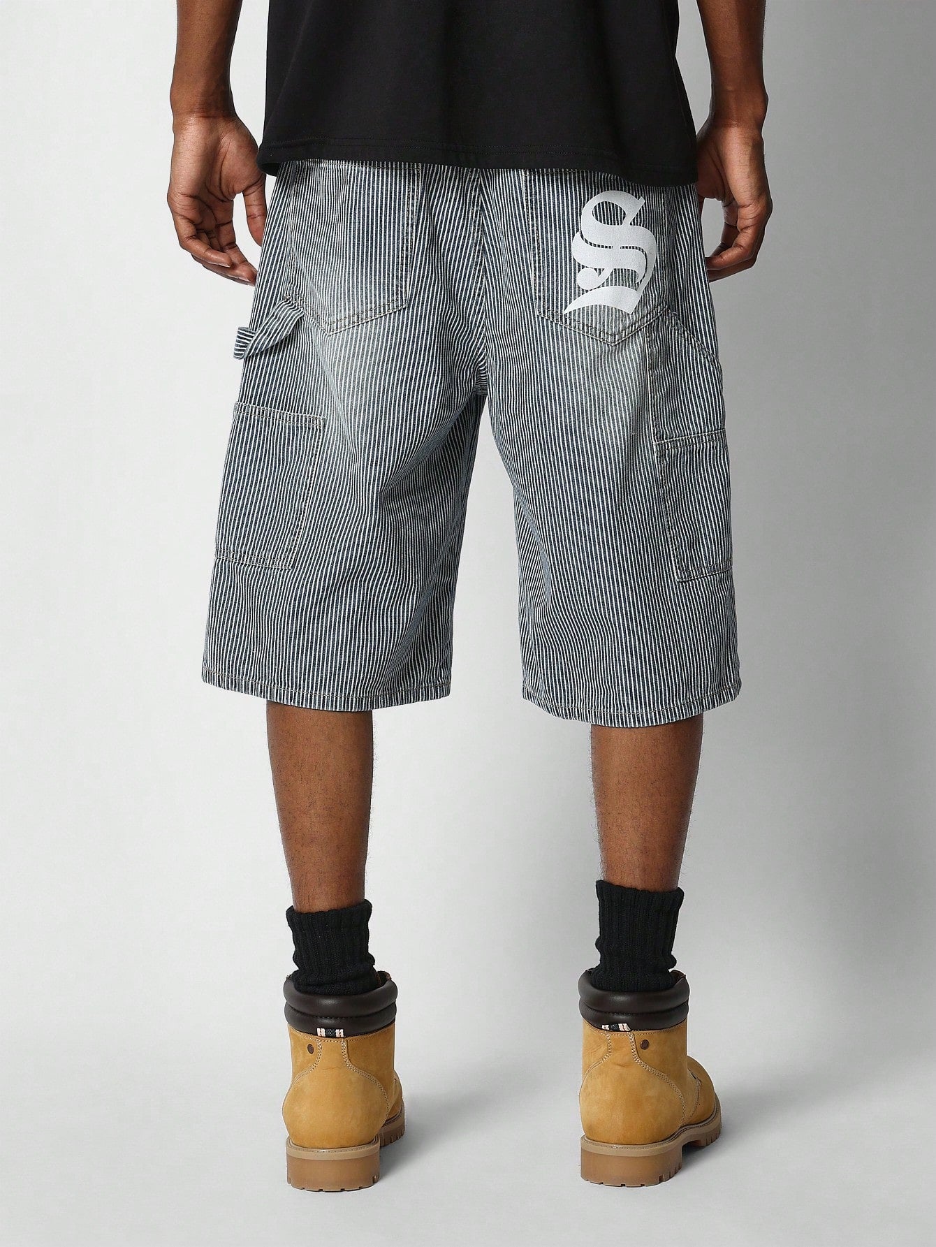 Cargo Pinstripe Denim Jorts